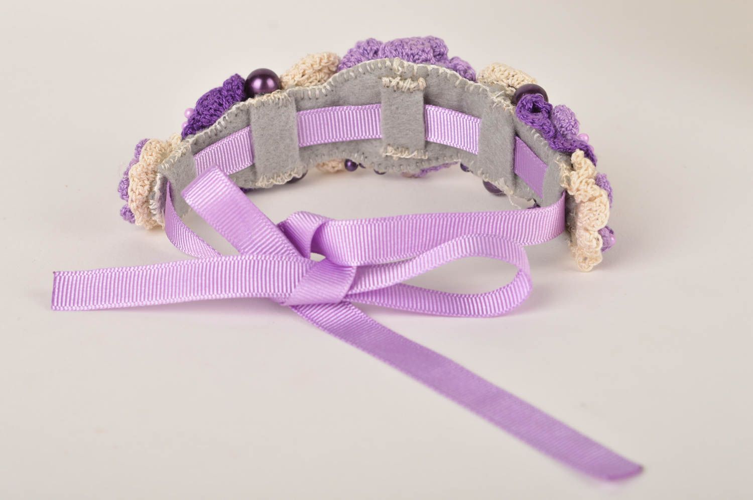 Unusual handmade wrist bracelet designs flower bracelet crochet ideas gift ideas photo 5