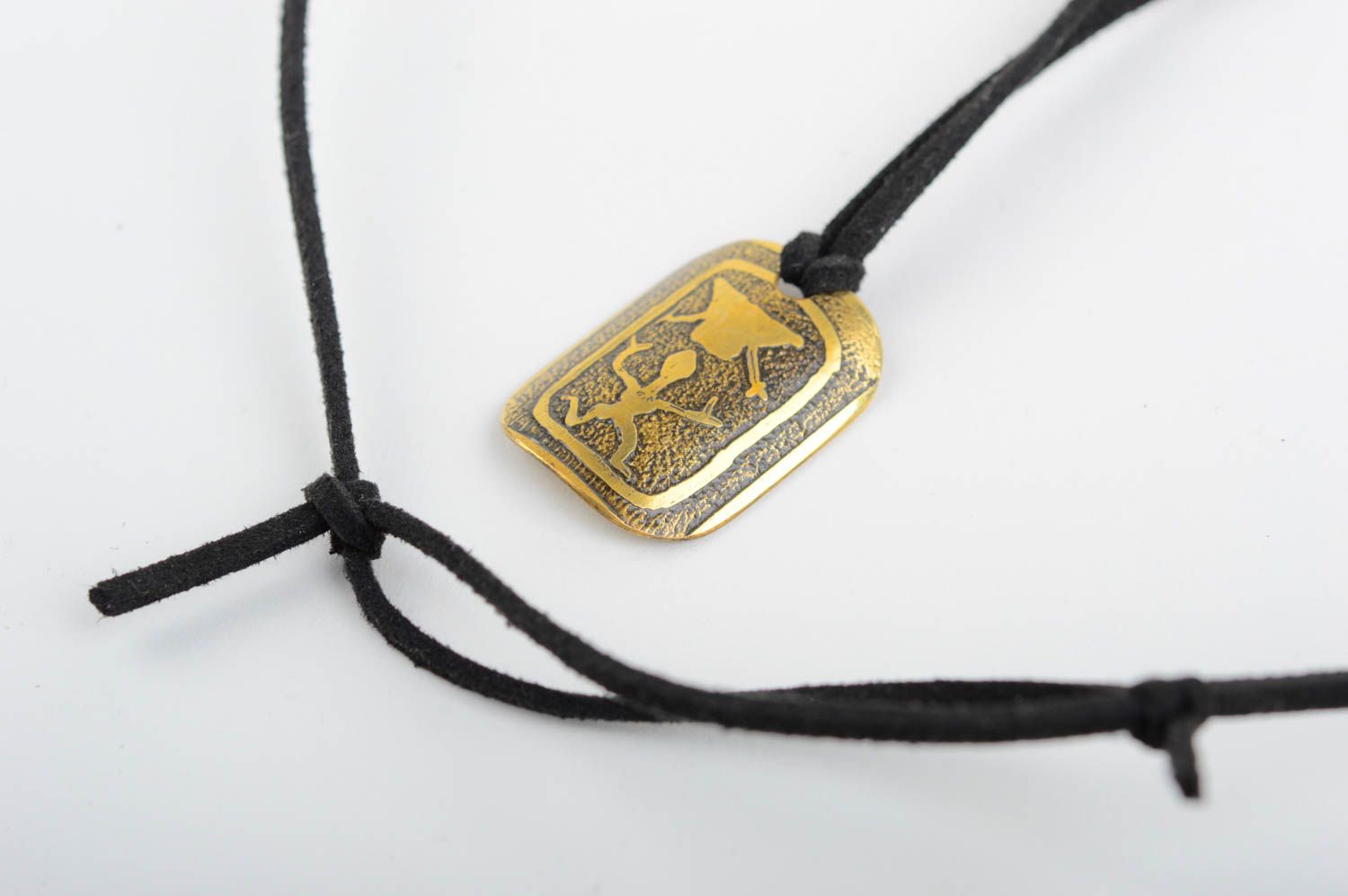 Handmade designer brass pendant unusual cute accessory feminine pendant photo 5
