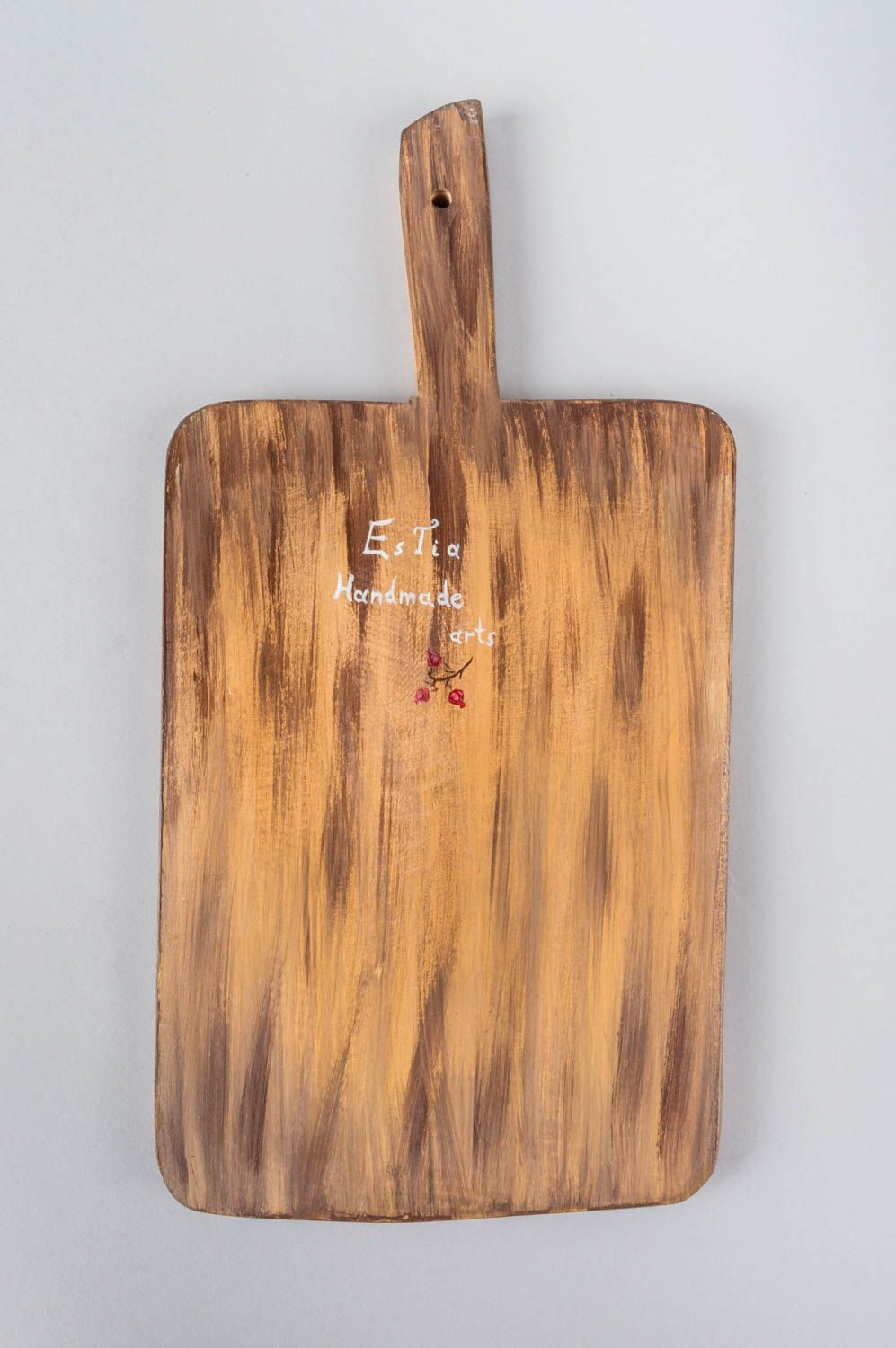 Handmade decorative cutting board wooden kitchen utensils painted chopping board photo 3