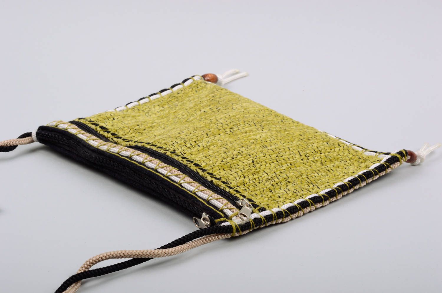 Damen Schultertasche aus Textil originell handmade Accessoire Kamillen foto 4