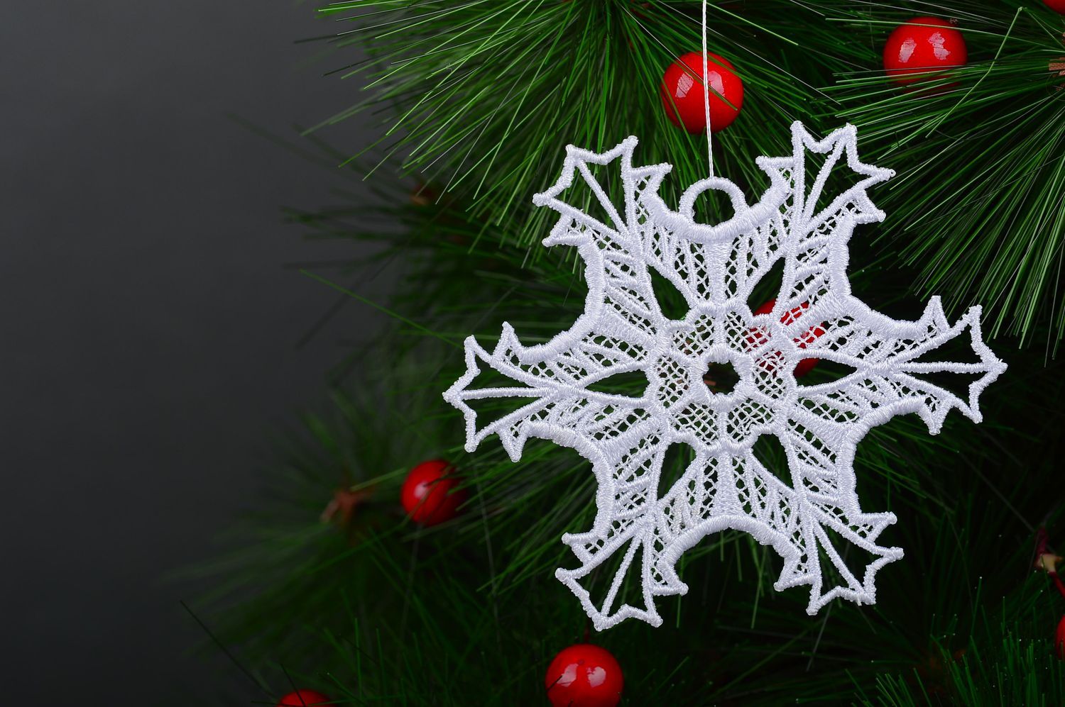 Openwork snowflake Christmas decor Christmas tree toys decorative use only photo 1