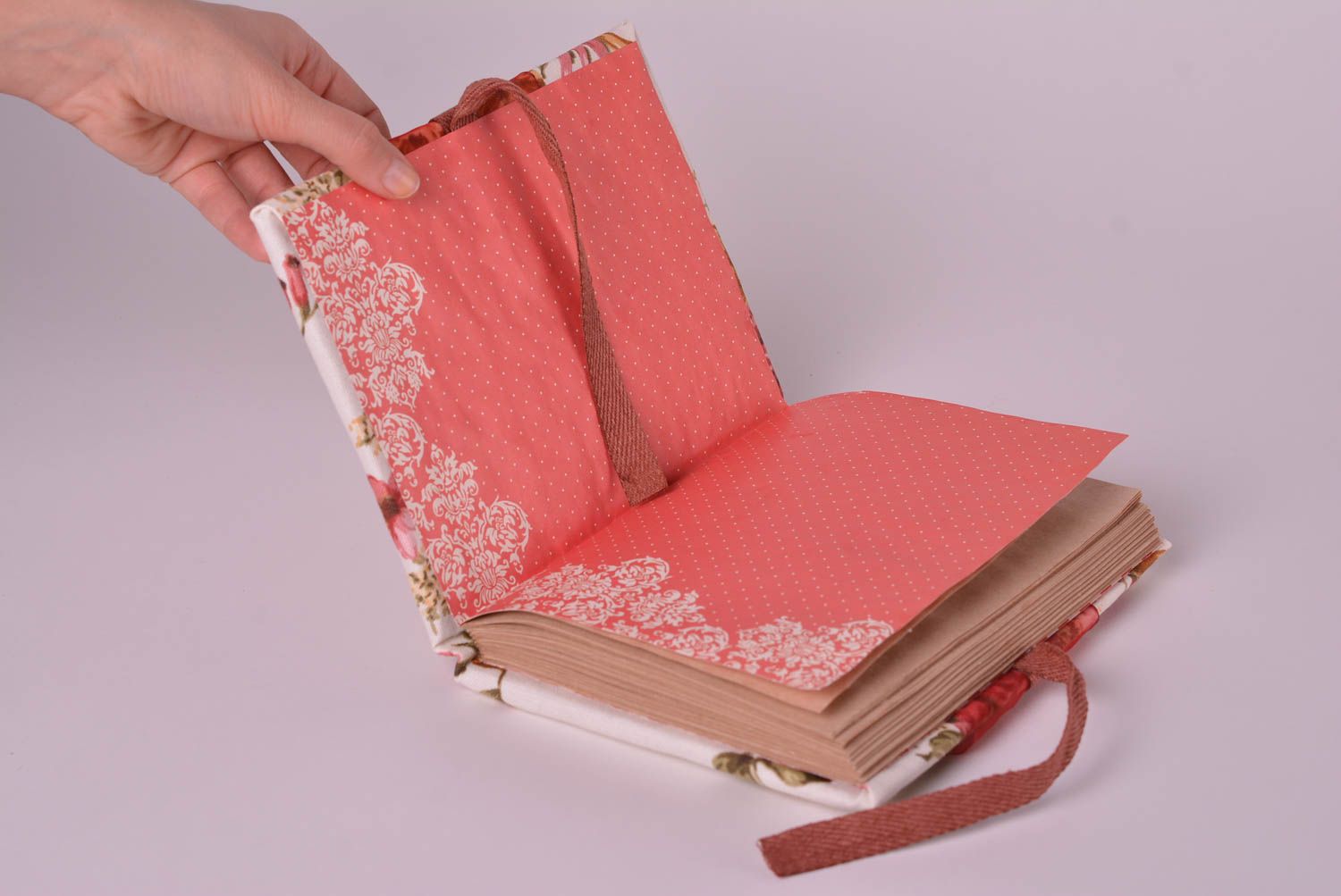 Handmade notebook handmade sketchbook notepad with orange unusual gift for girls photo 2