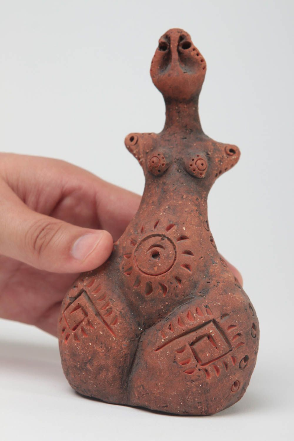 Beautiful handmade clay figurine ceramic figurine home design pottery art photo 5