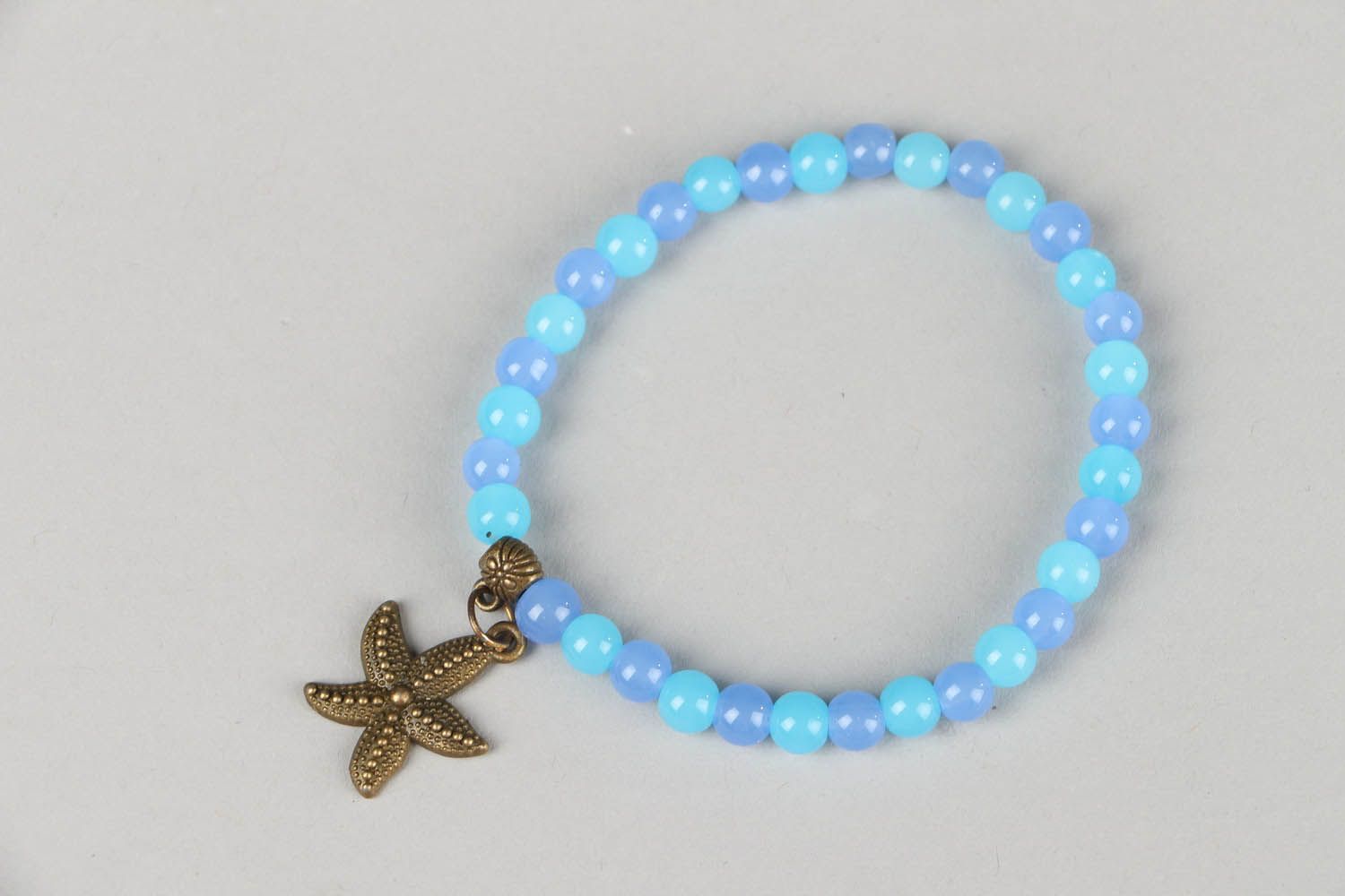 Bracelet made of glass beads Starfish photo 2