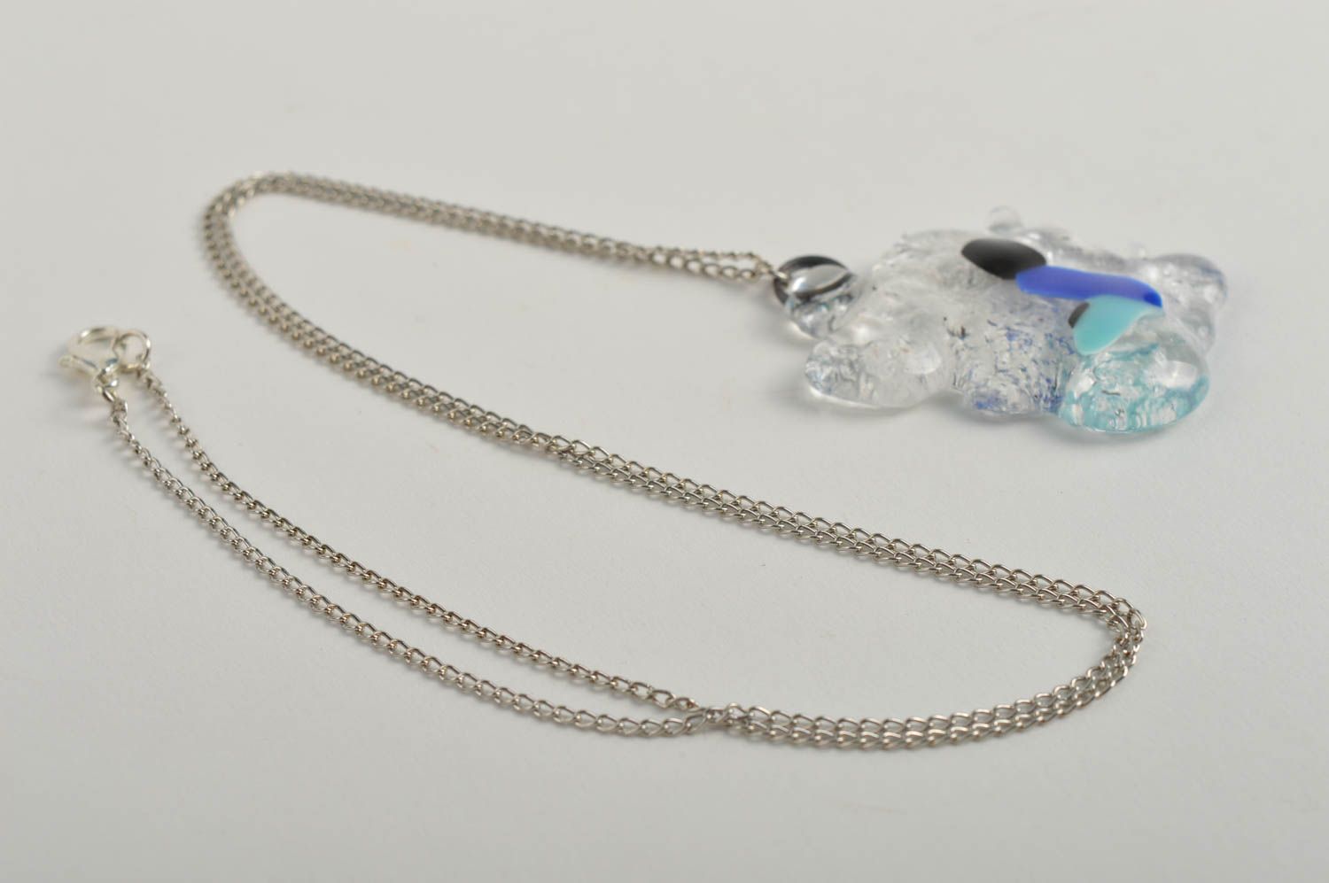 Unusual handmade glass pendant glass art artisan jewelry designs small gifts photo 5