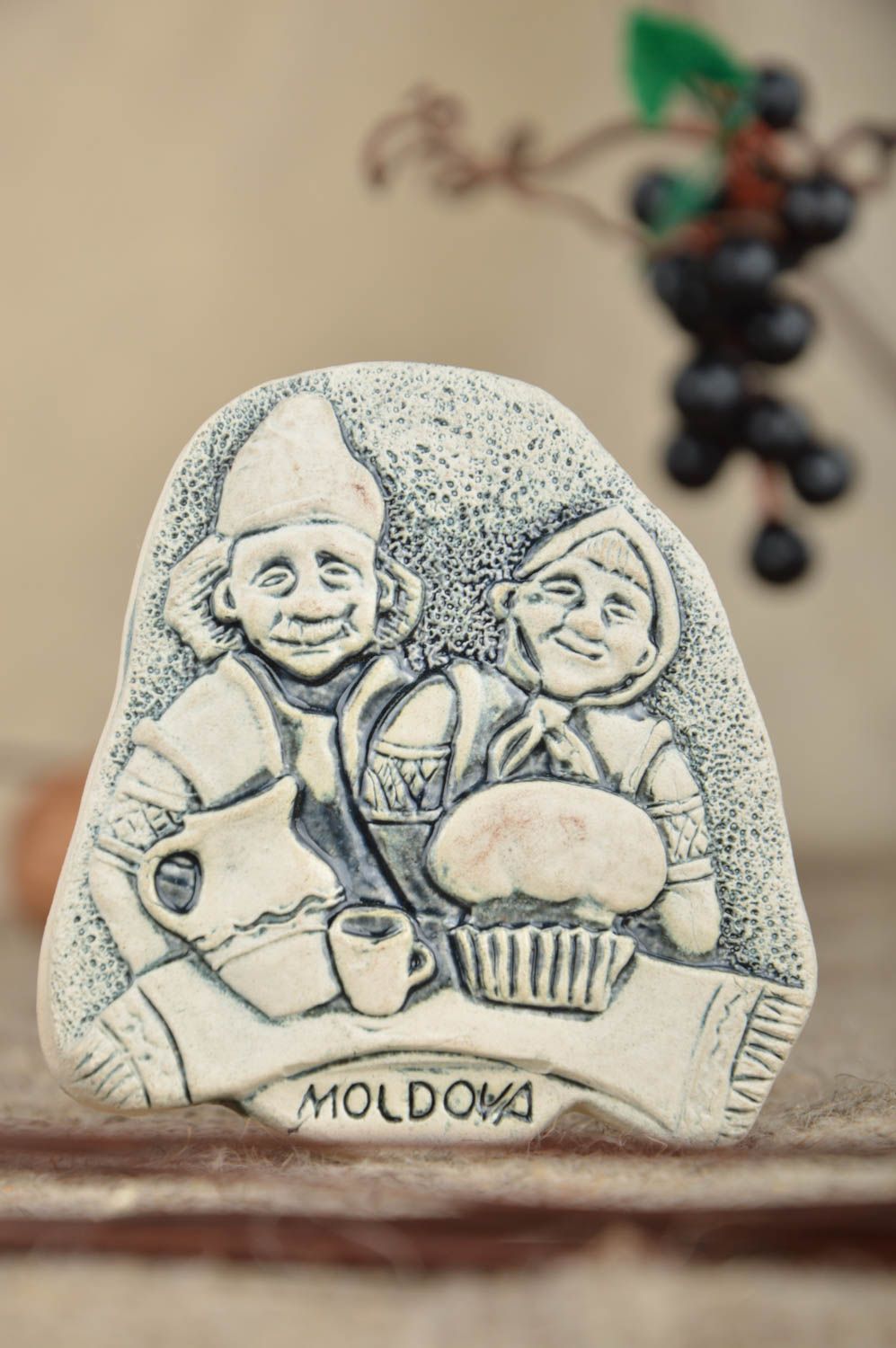 Handmade ceramic fridge magnet clay souvenir decorative ideas for kitchen photo 1