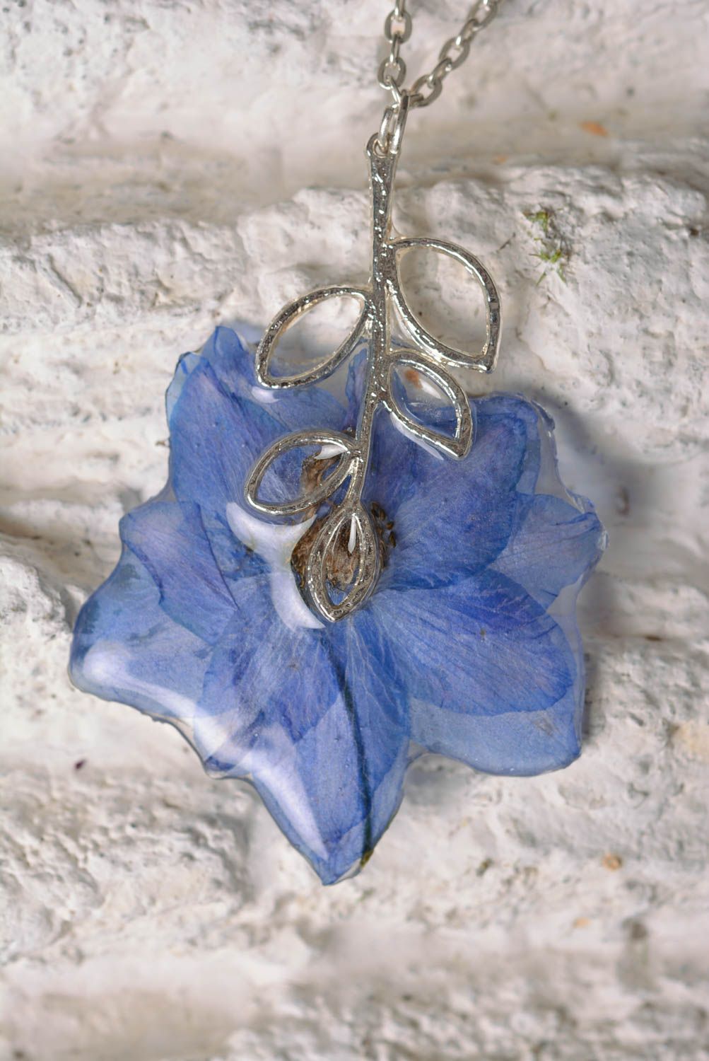 Homemade jewelry set designer necklace designer earrings botanic jewelry photo 3