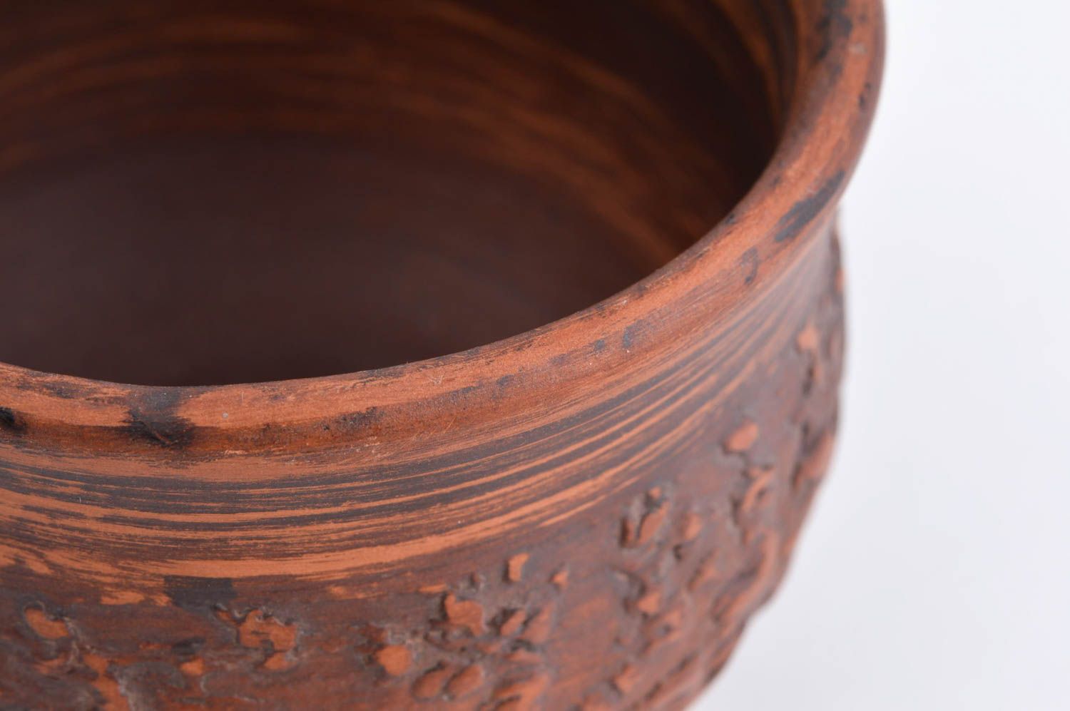 Чайная чашка ручной работы глиняная чашка большая посуда для чая коричневая фото 4