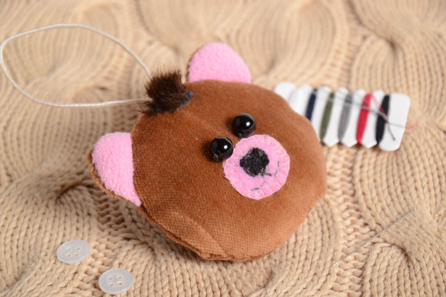 Handmade wall hanging soft toy pin cushion home decoration sewing accessories photo 1