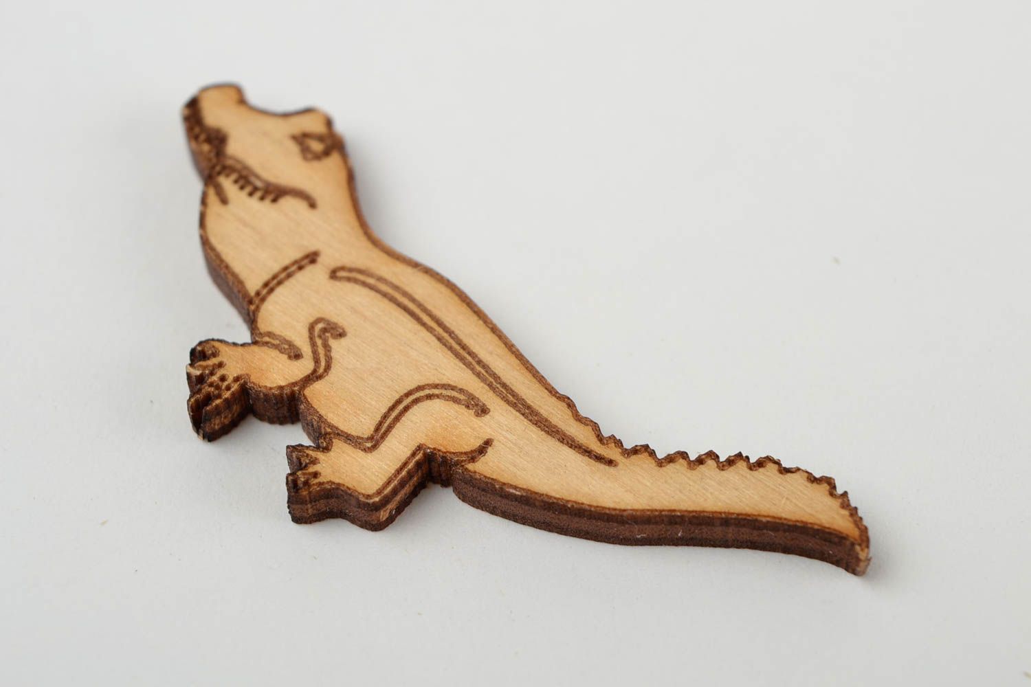 Figura para decorar artesanal manualidades en madera regalo original Dinosaurio foto 4