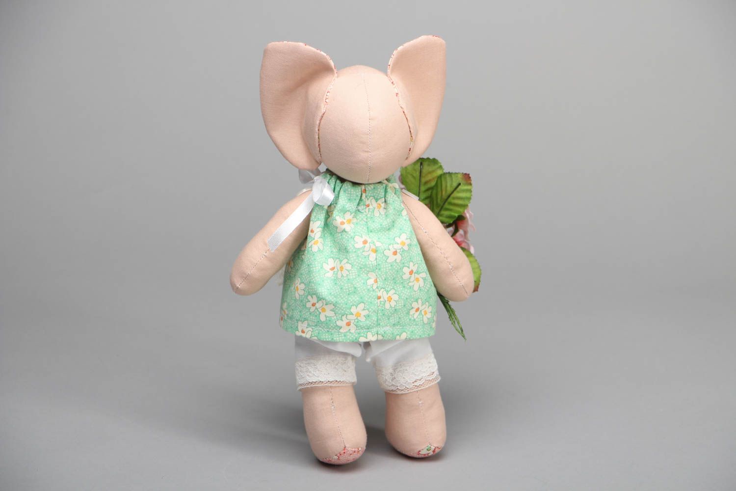 Interior soft toy Elephant with Bouquet photo 3