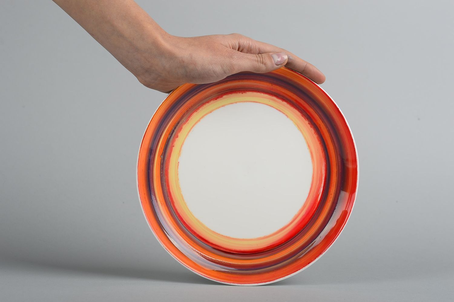 Assiette décorative Déco fait main de couleurs vives Vaisselle déco céramique photo 2
