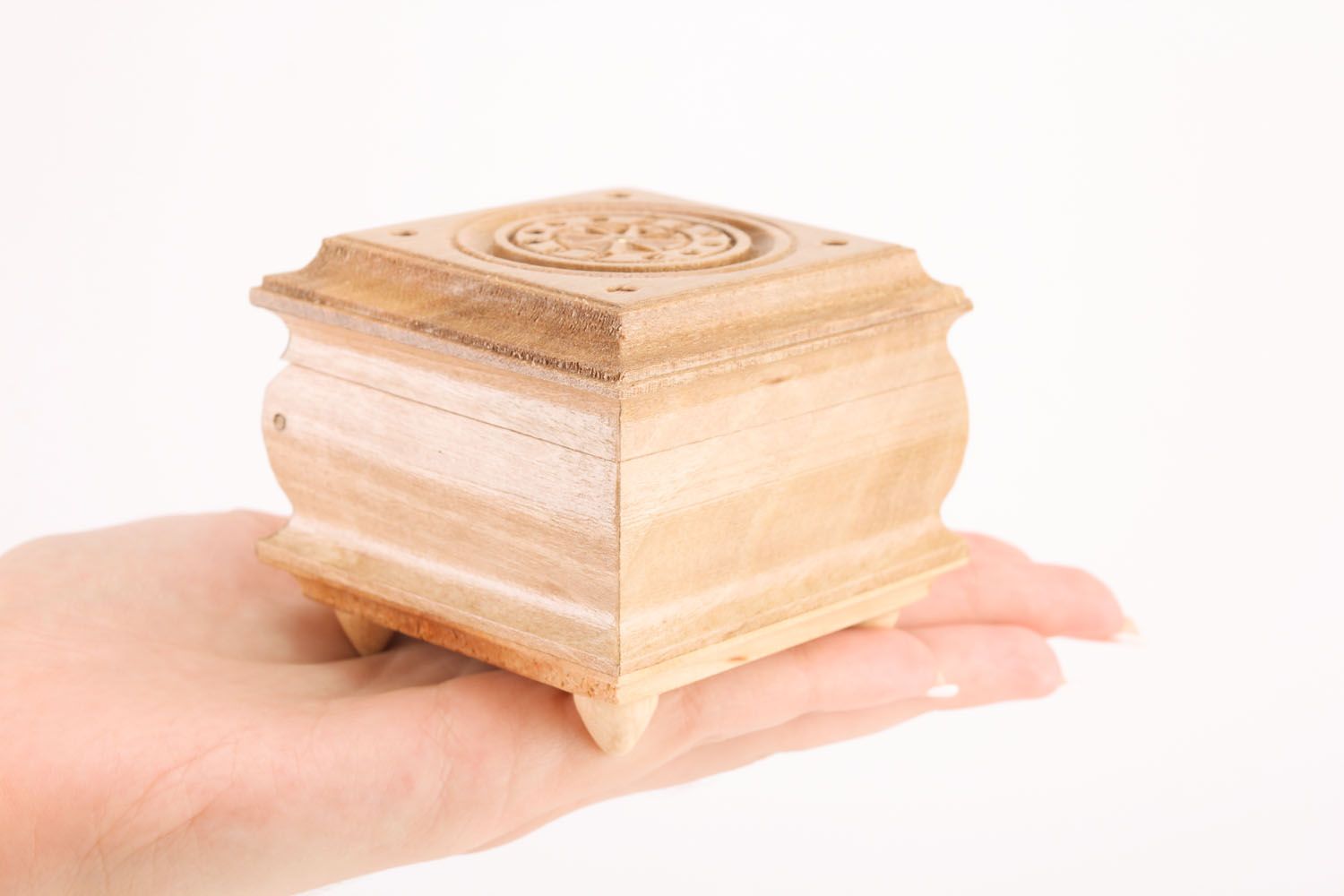 Petite boîte en bois artisanale faite main photo 4