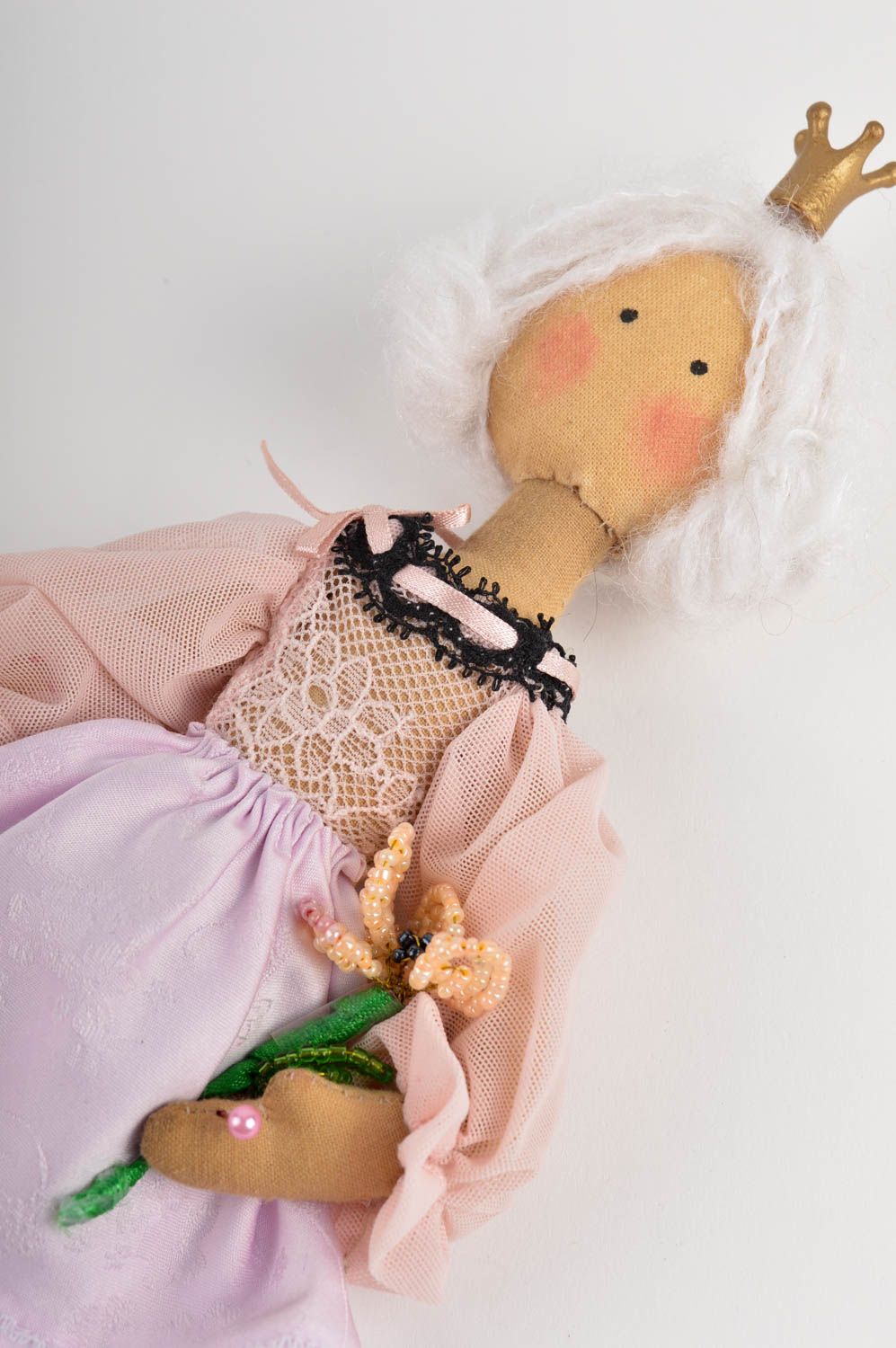 Muñeca de tela hecha a mano juguete de peluche regalo original para niña  foto 3