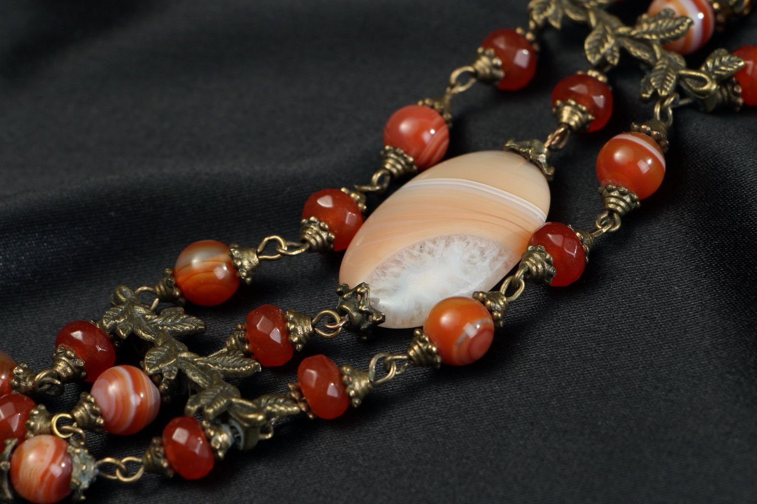 Bracelet with cornelian and agate photo 3