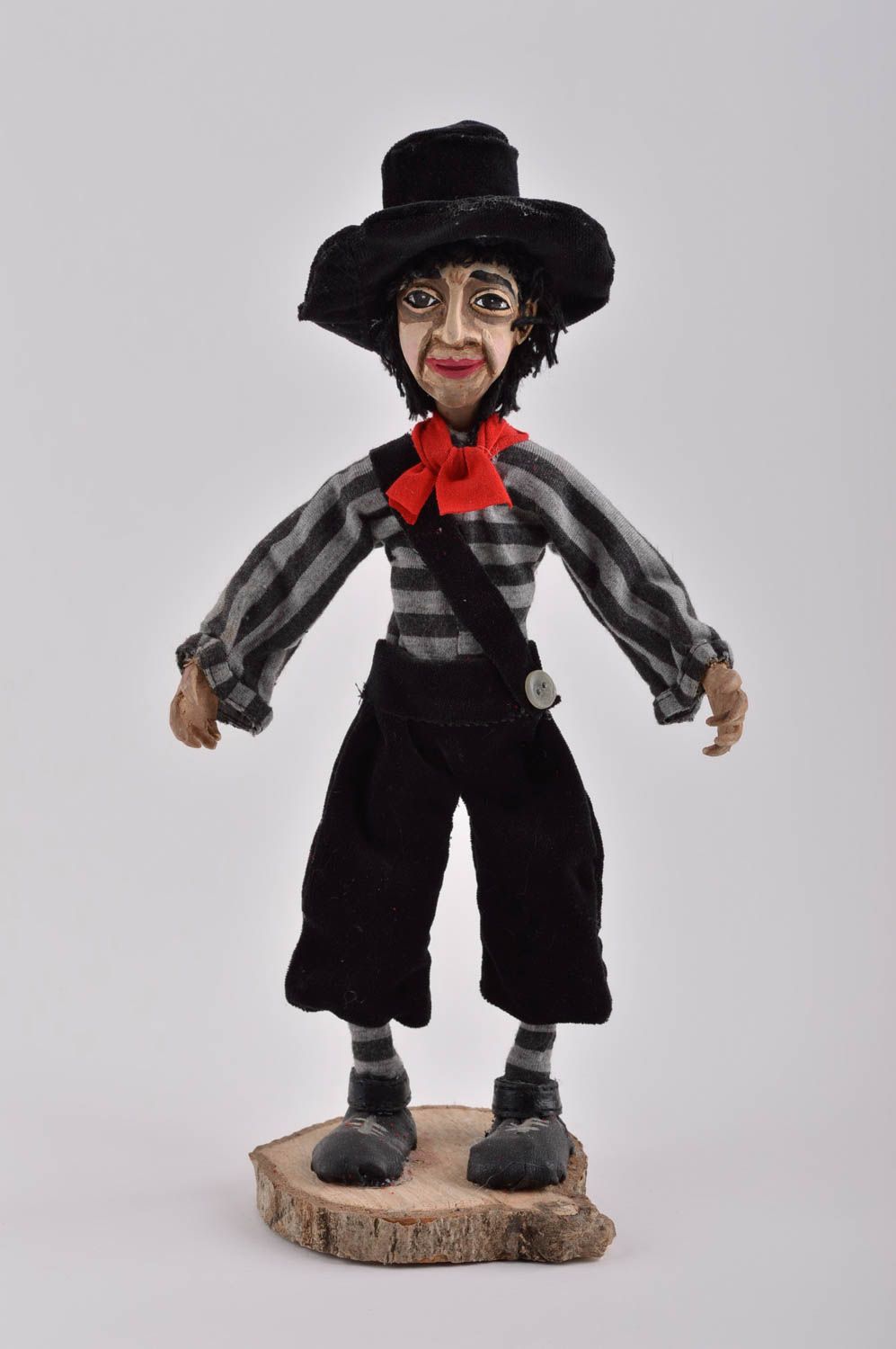 Handmade Designer Puppe Stoff Spielzeug Haus Deko Keramik Puppe Clown originell foto 2