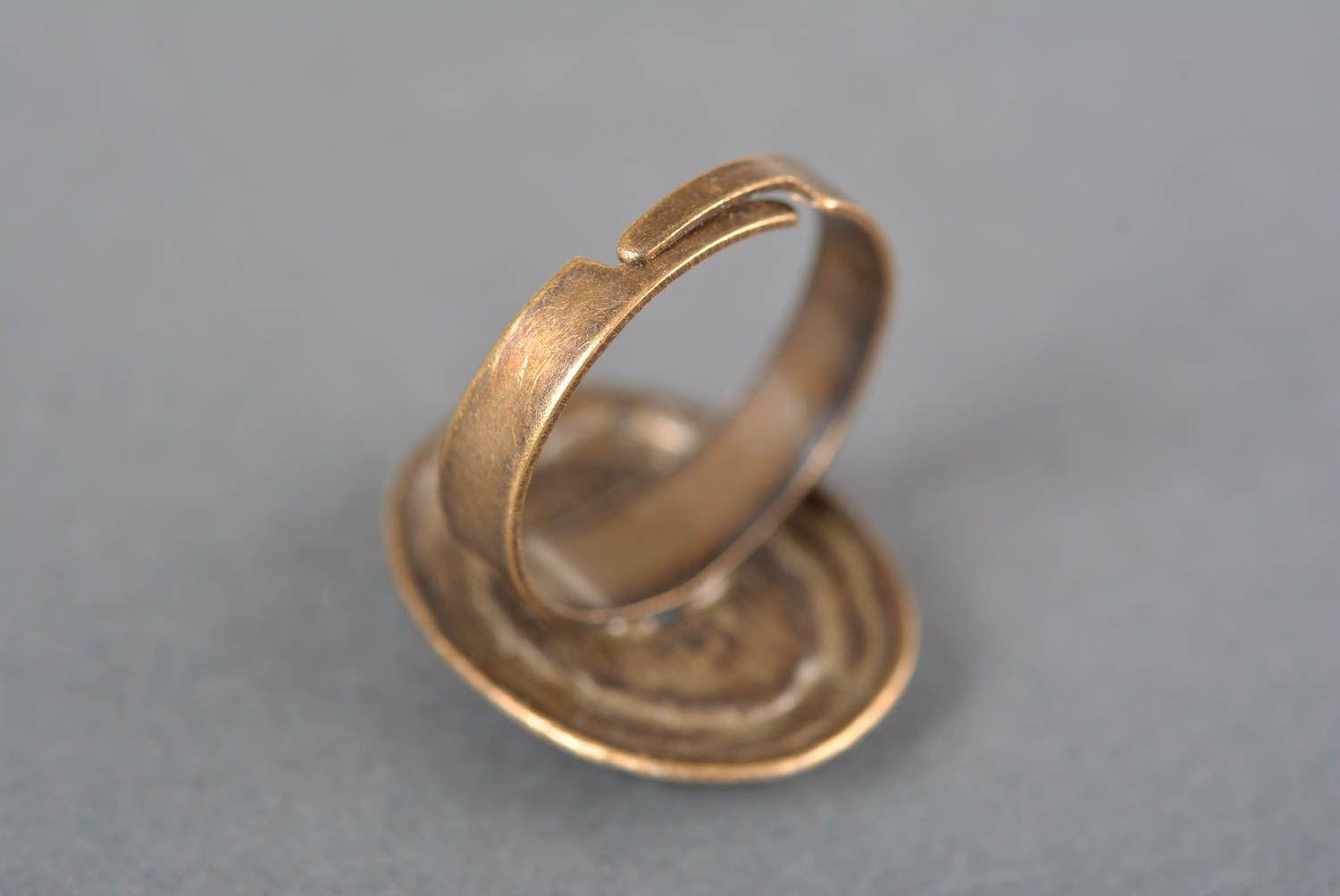 Кольцо ручной работы кольцо из эпоксидной смолы модное кольцо с сухоцветом фото 4