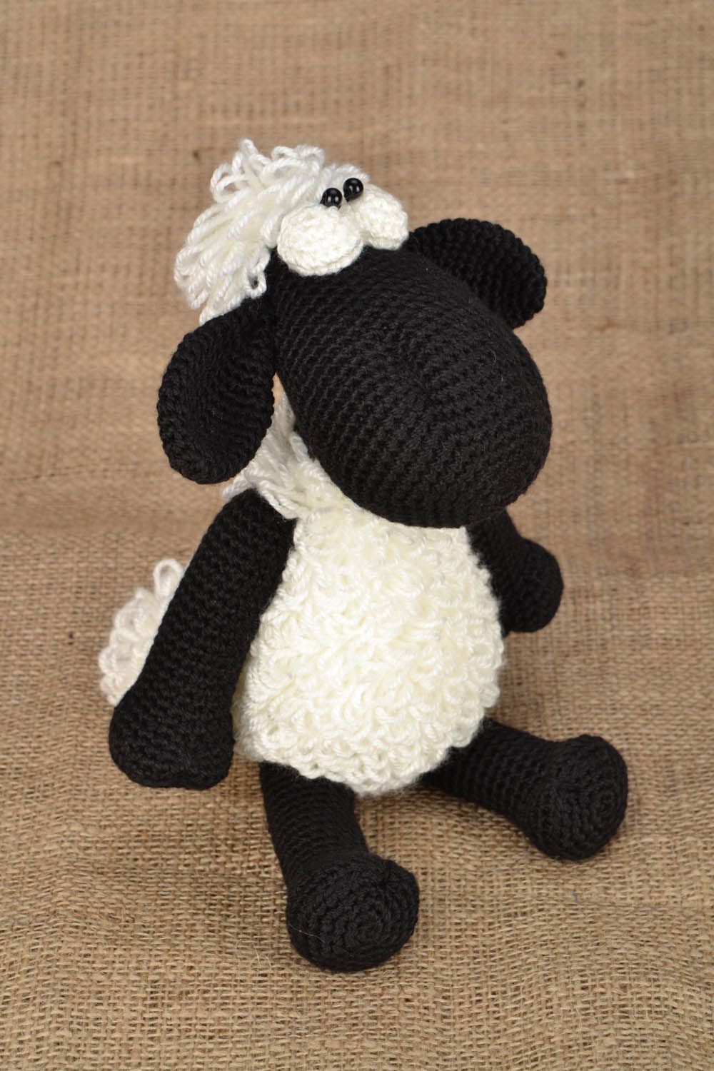 Jouet tricoté au crochet Mouton fait main  photo 1