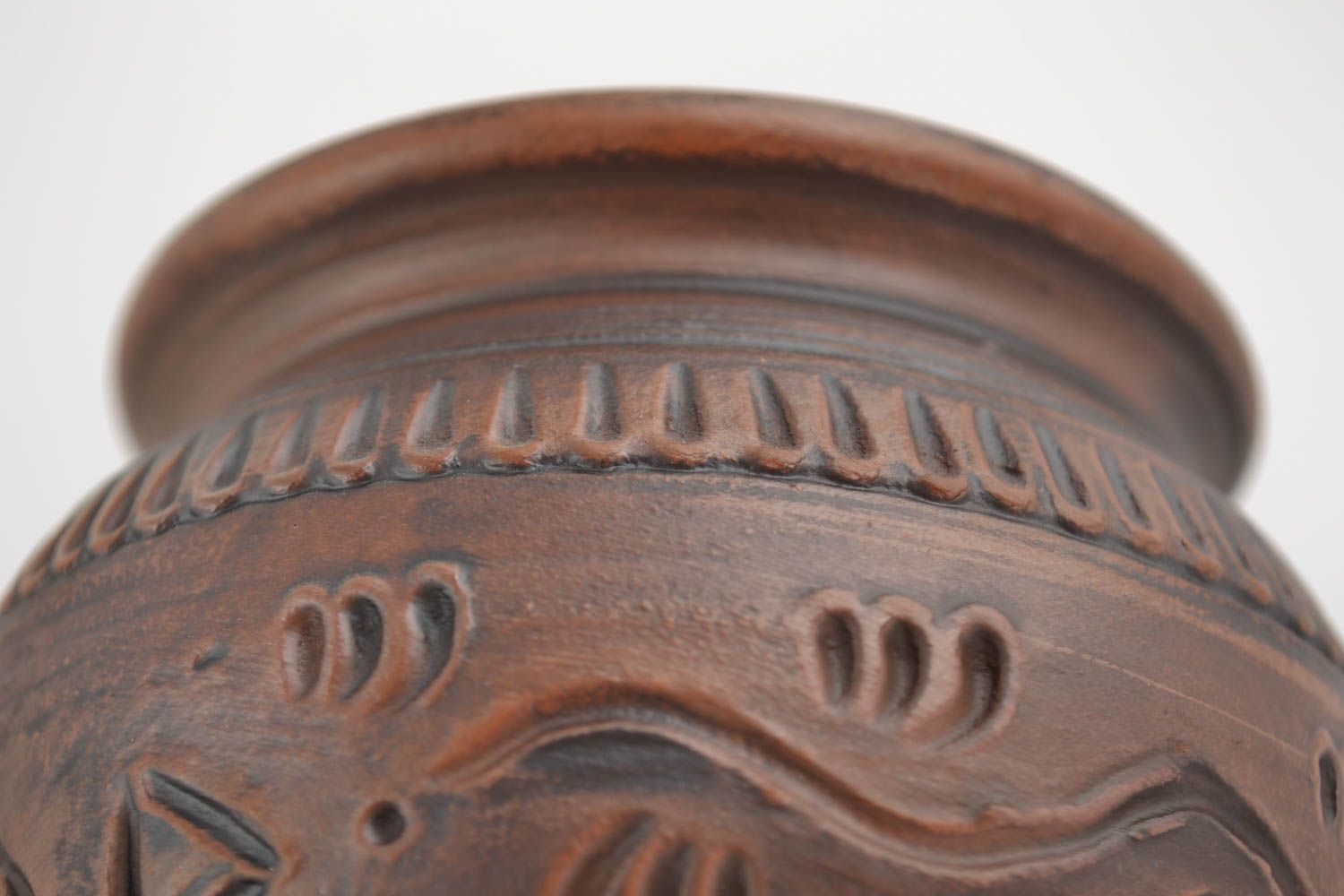Handmade designer clay sugar bowl with lid home ceramics photo 5