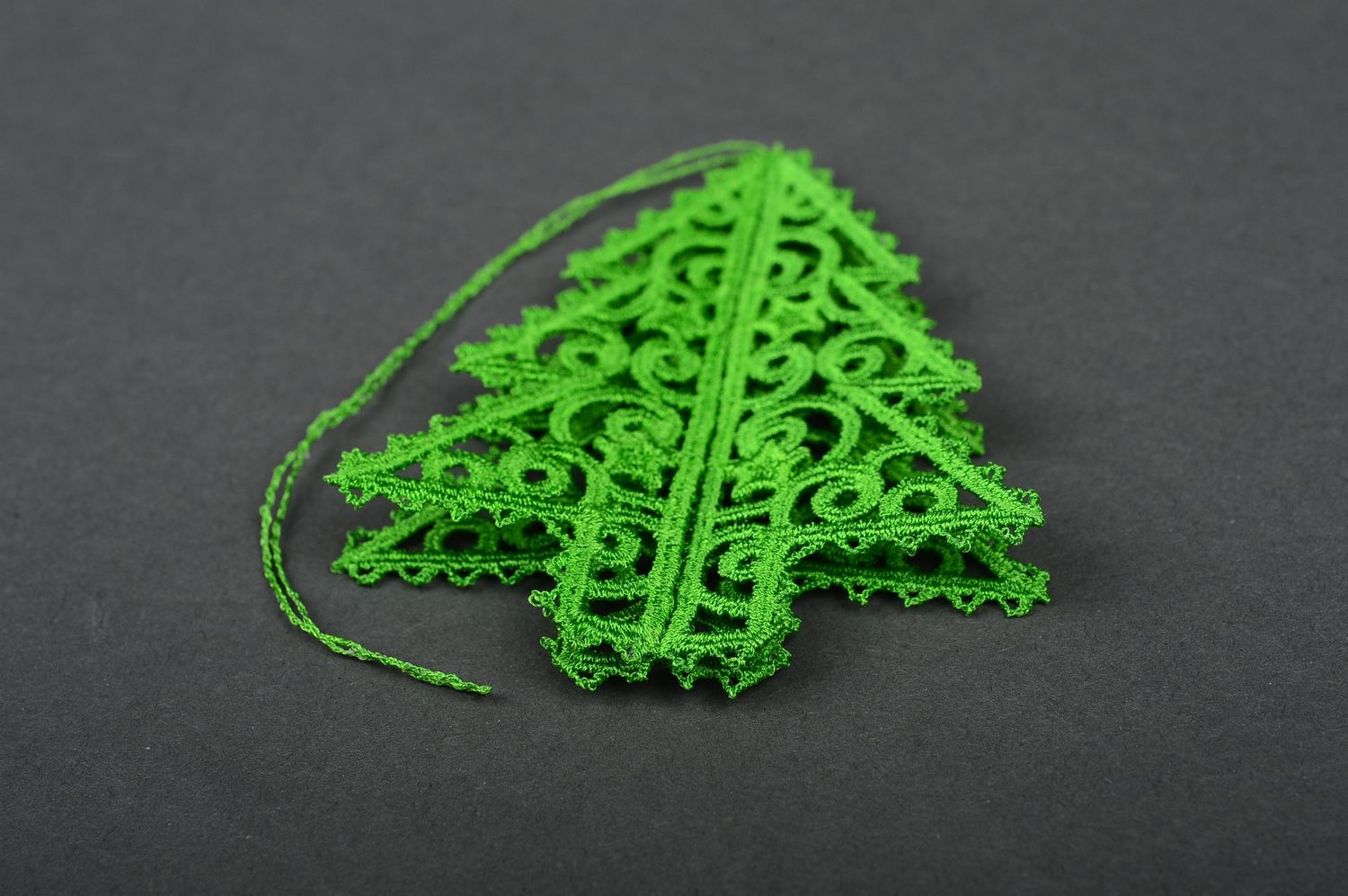 Игрушка на елку handmade декор для дома новогоднее украшение зеленая елка фото 5