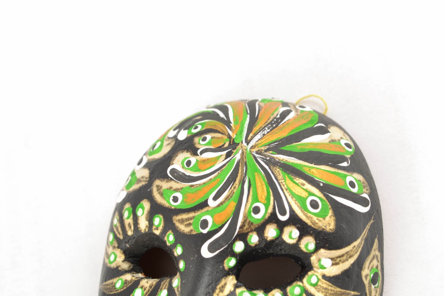 Maschera in ceramica piccola fatta a mano souvenir da parete notte meridionale foto 3