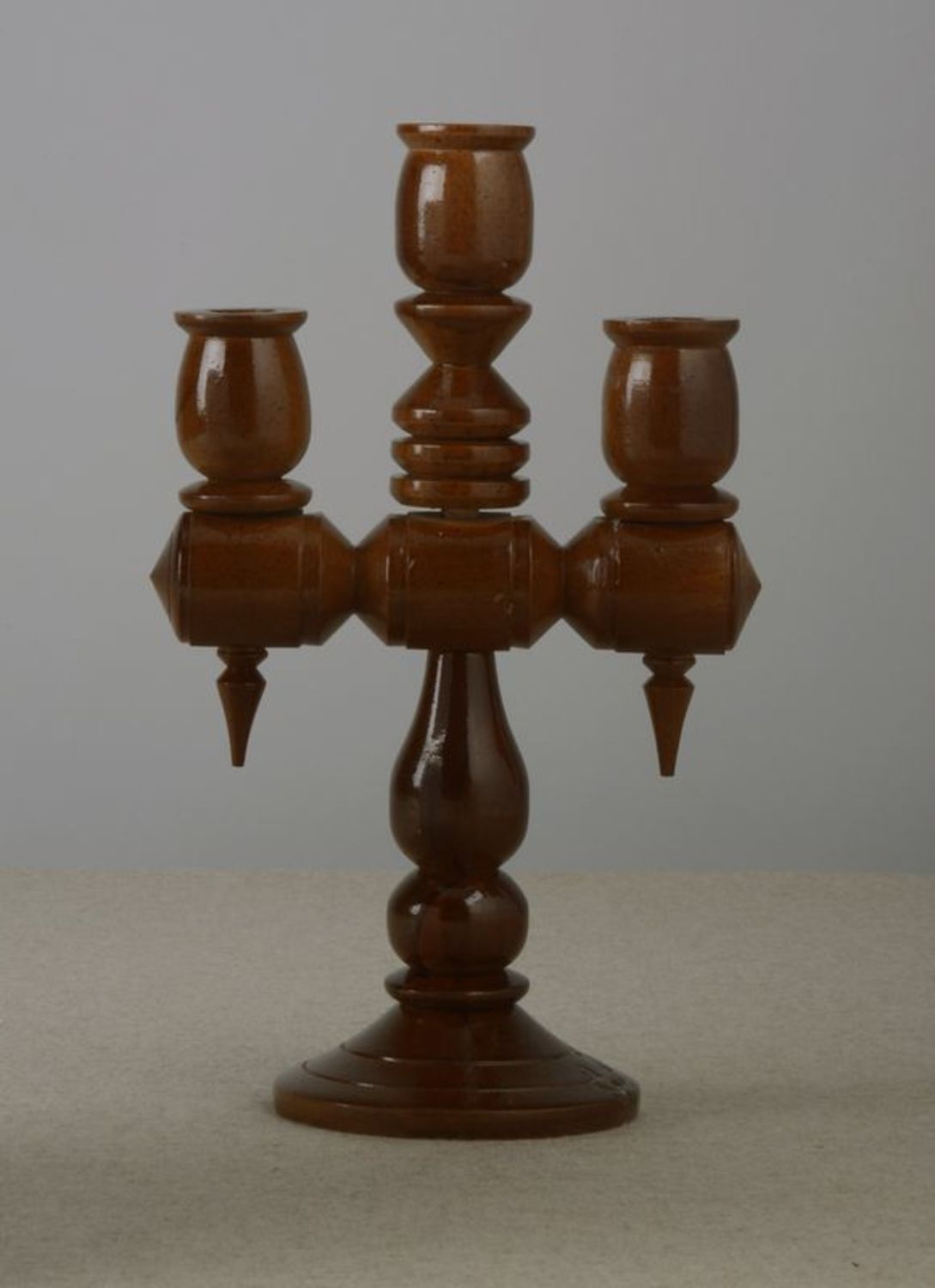 Wooden Candlestick for Three Candles photo 3