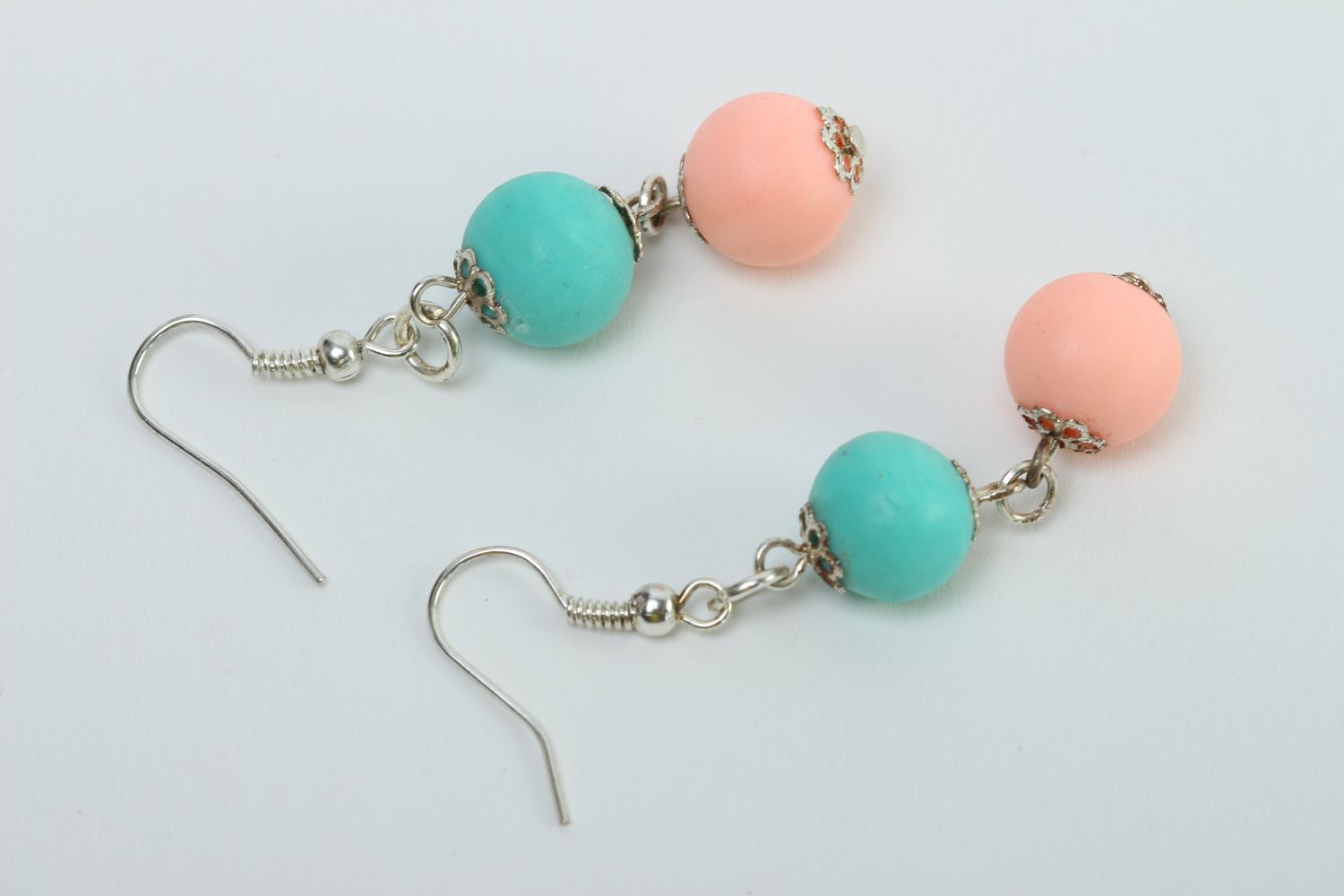 Handmade designer earrings stylish plastic earrings polymer clay accessory photo 4