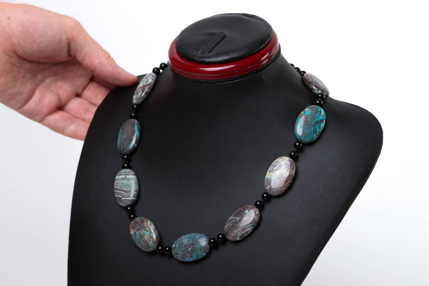 Halskette für Frauen handgefertigt Perlen Schmuck elegant Geschenk für Frauen foto 5