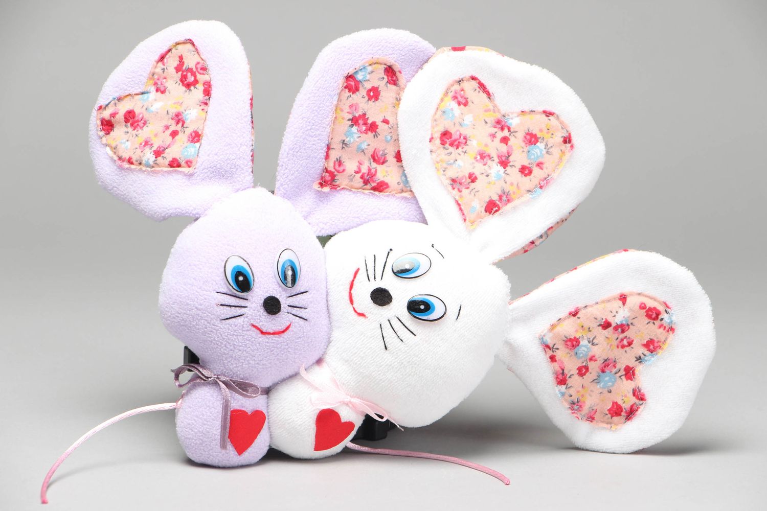 Handmade soft toy Mice in Love photo 1