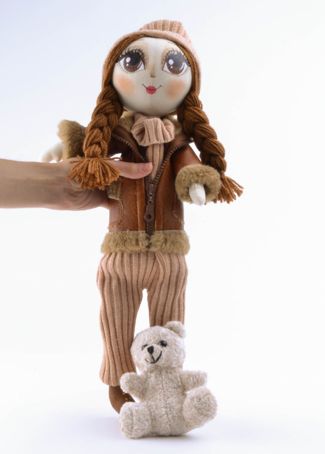 Schöne Stoff-Puppe handmade foto 5
