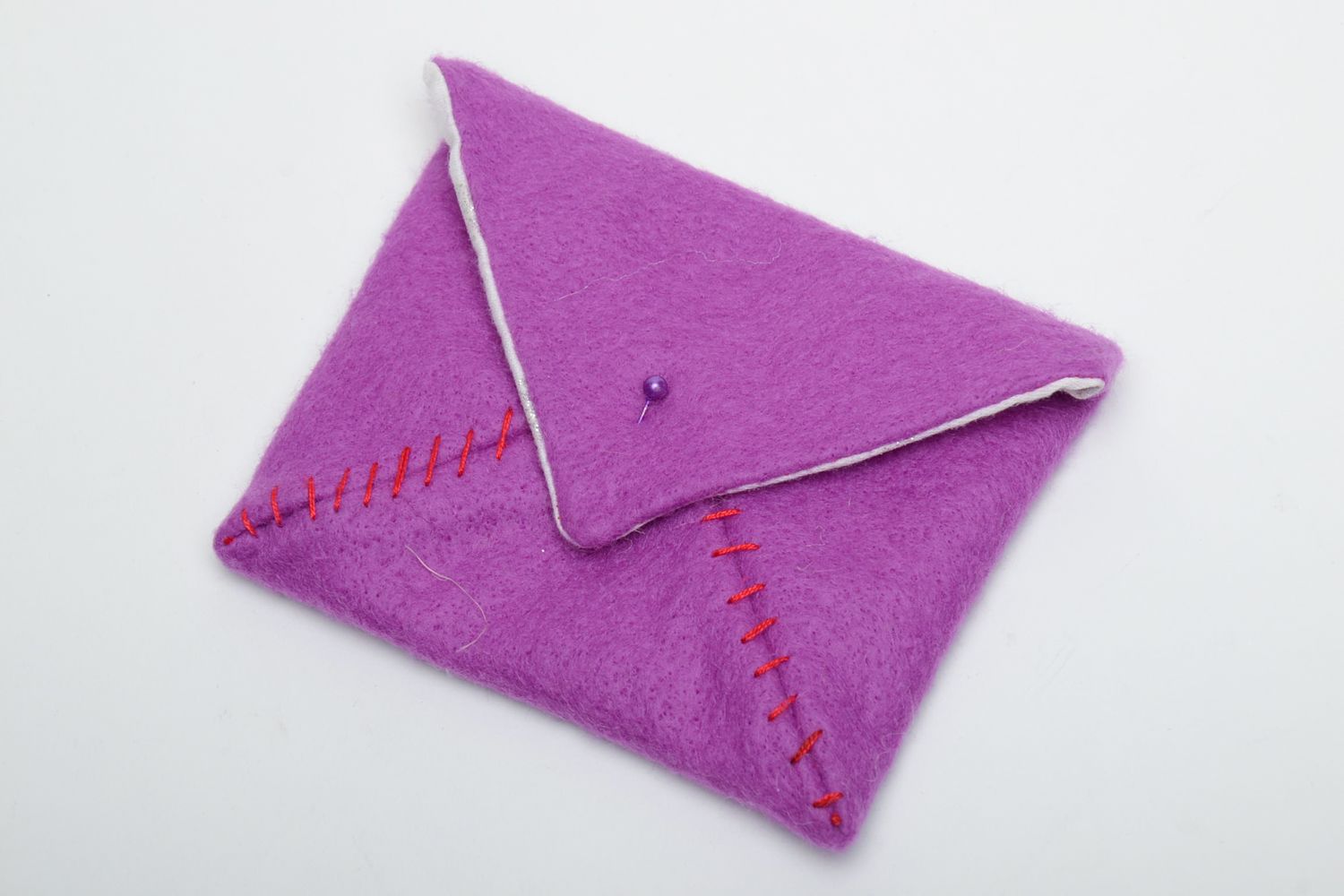 Конверт из фетра для денежного подарка фиолетовый фото 3