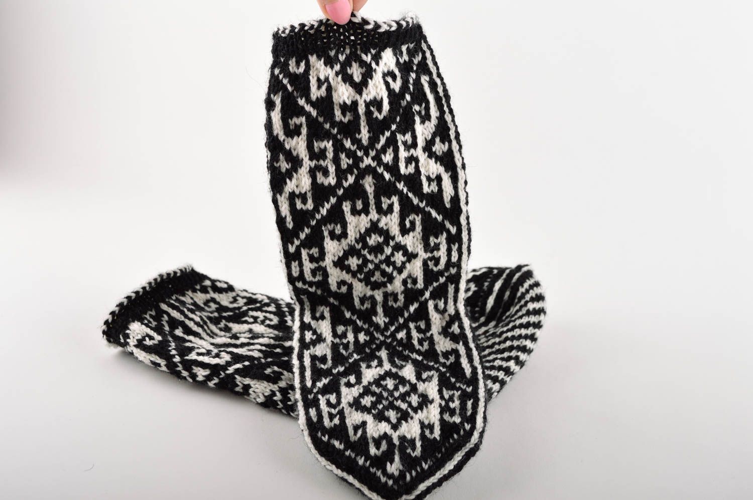 Сalcetines tejidos a mano accesorio de moda regalo original para mujer foto 4