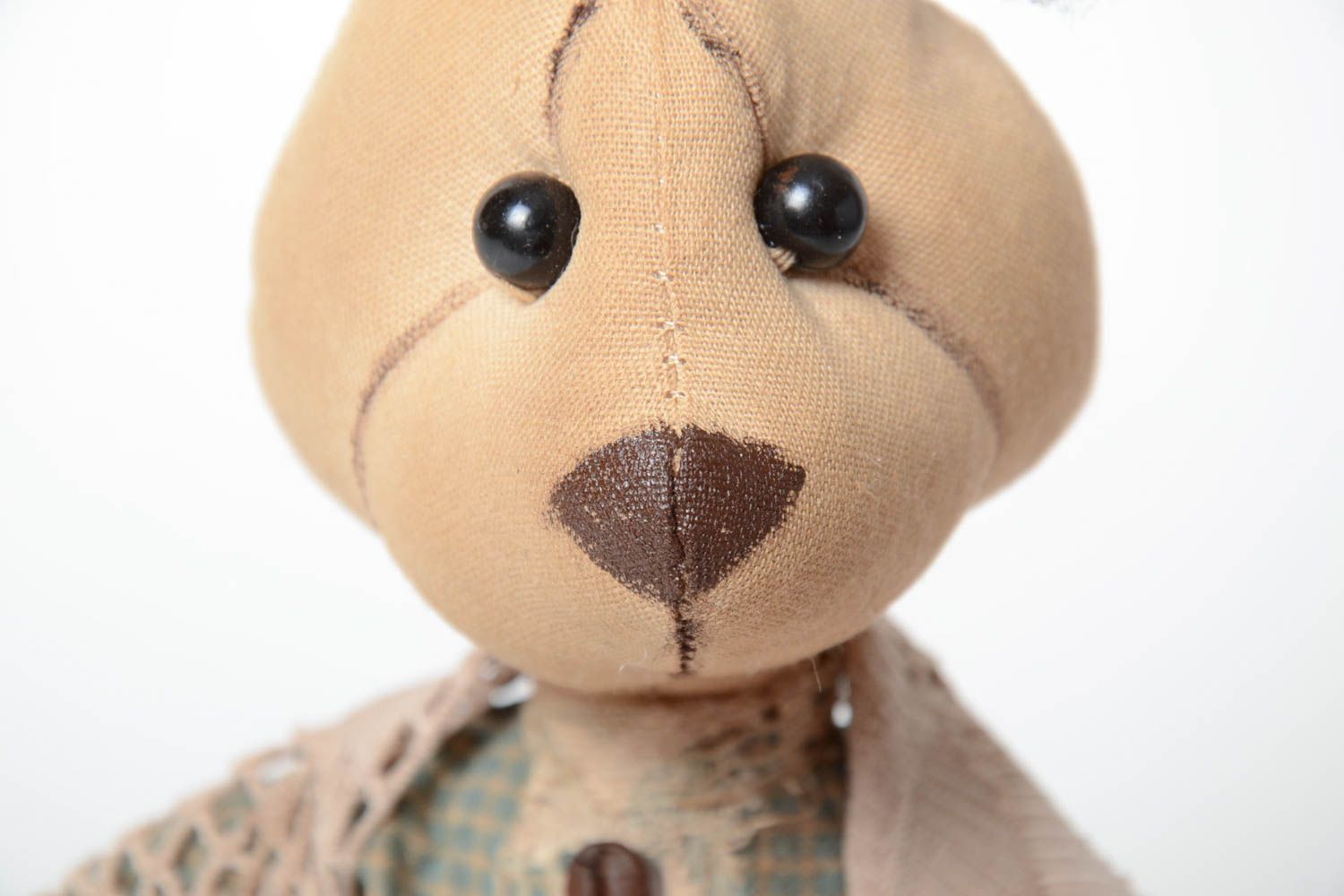 Ароматная игрушка кукла заяц для декора дома с запахом кофе и ванили хенд мейд фото 5