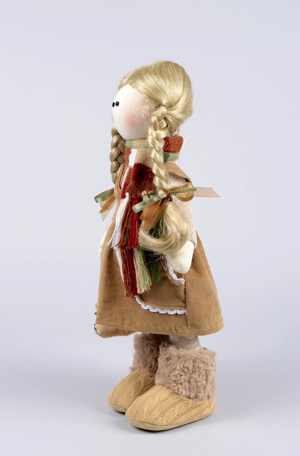 Тряпичная кукла ручной работы красивая дизайнерская кукла игрушка для девочек фото 3