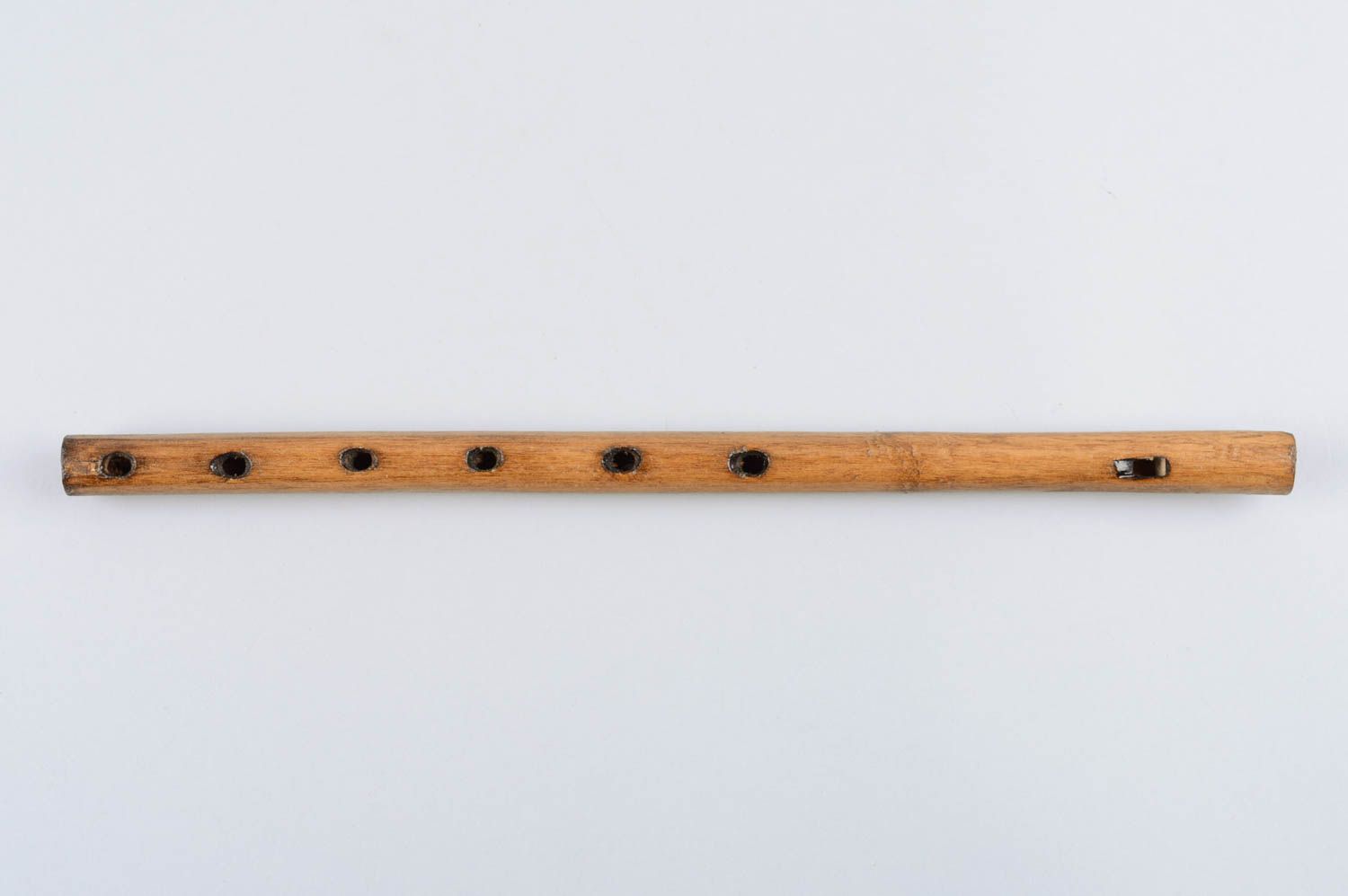 Flöte aus Holz handmade Blasinstrument aus Holz Wohn Accessoire Haus Deko foto 2