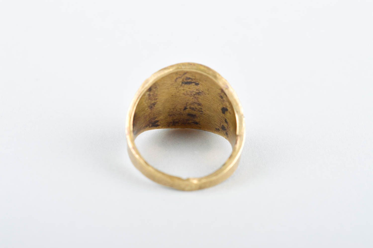 Украшение из металла кольцо ручной работы модное кольцо с узором перстень латунь фото 9