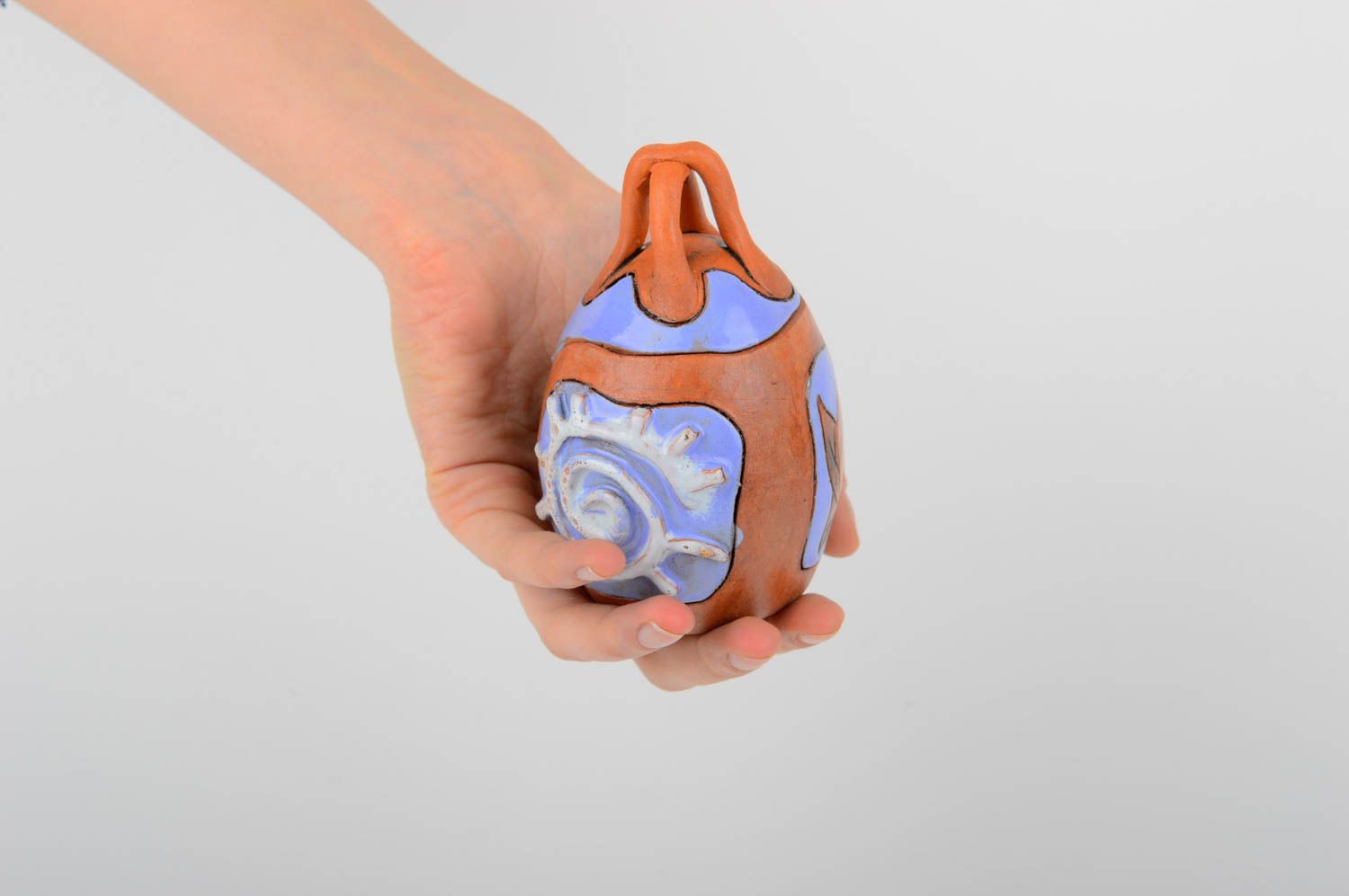 Azucarera de cerámica hecha mano utensilio de cocina decoración de interior foto 2
