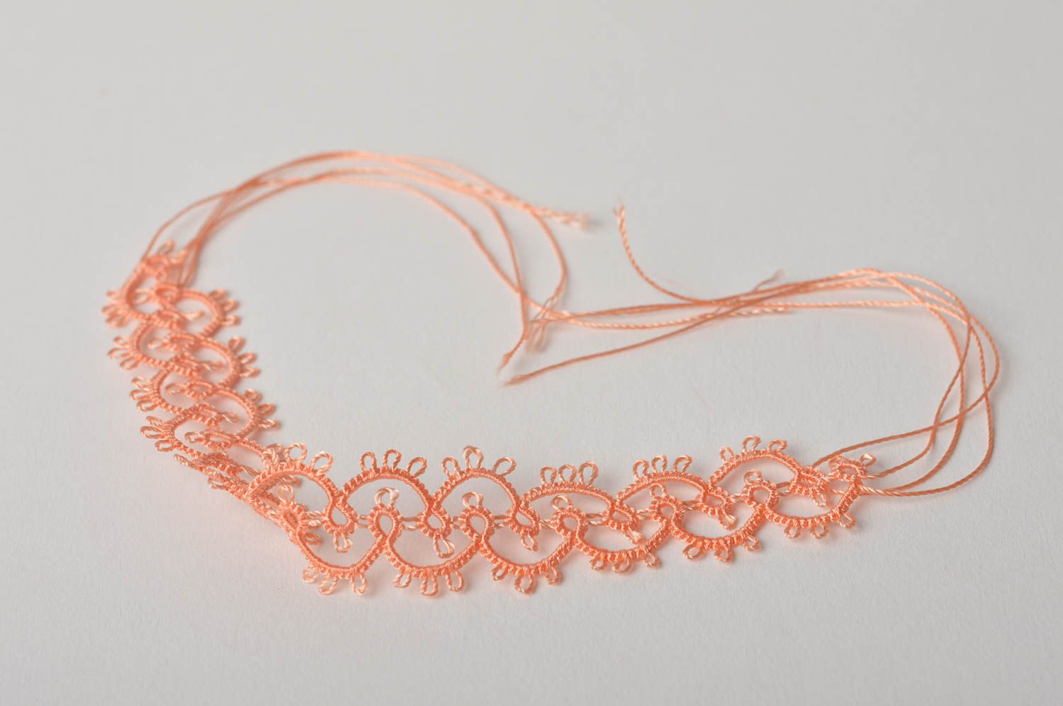 Handmade Spitze Armband zart Designer Schmuck Accessoire für Frauen rosa foto 5
