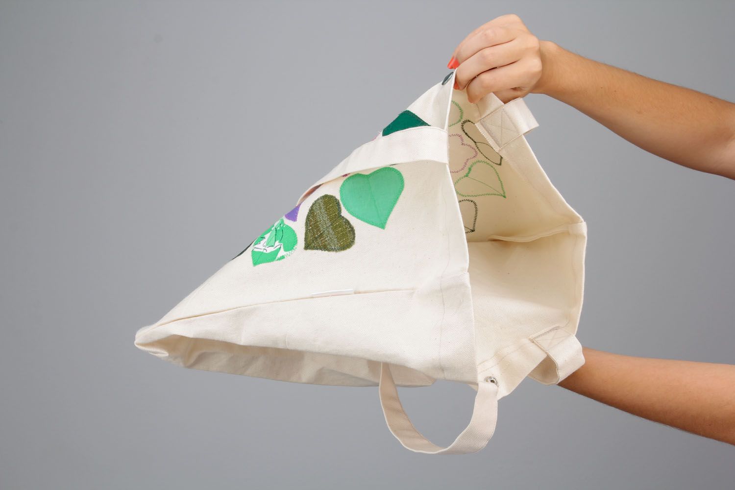 Cloth bag made using patchwork technique photo 5