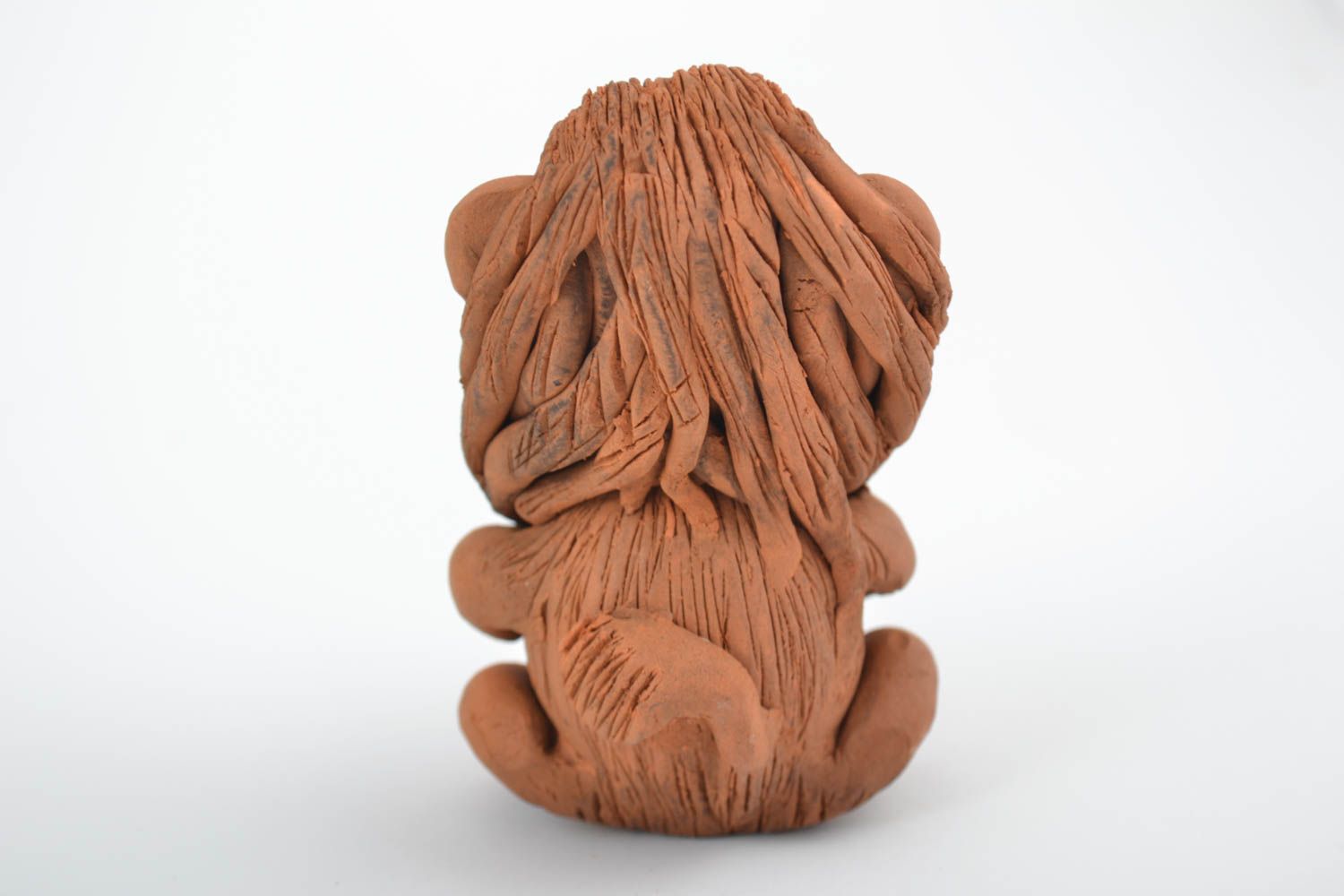 Статуэтка лев сувенир ручной работы фигурка из глины статуэтки для интерьера фото 3