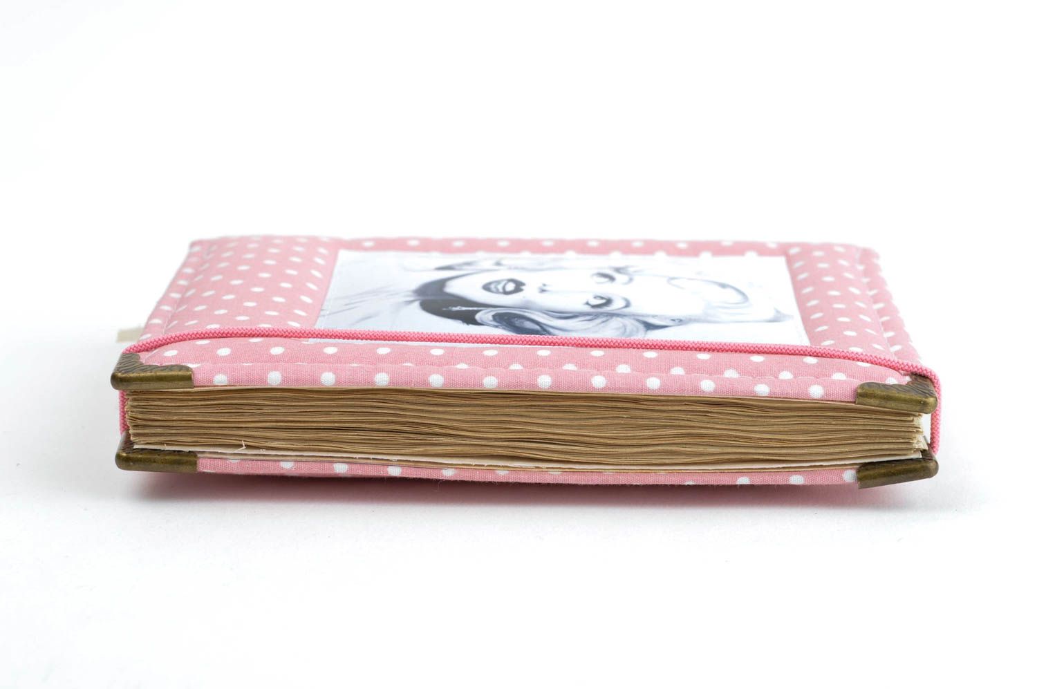 Handmade notepad with fabric cover designer notebook unusual gifts for girls photo 2