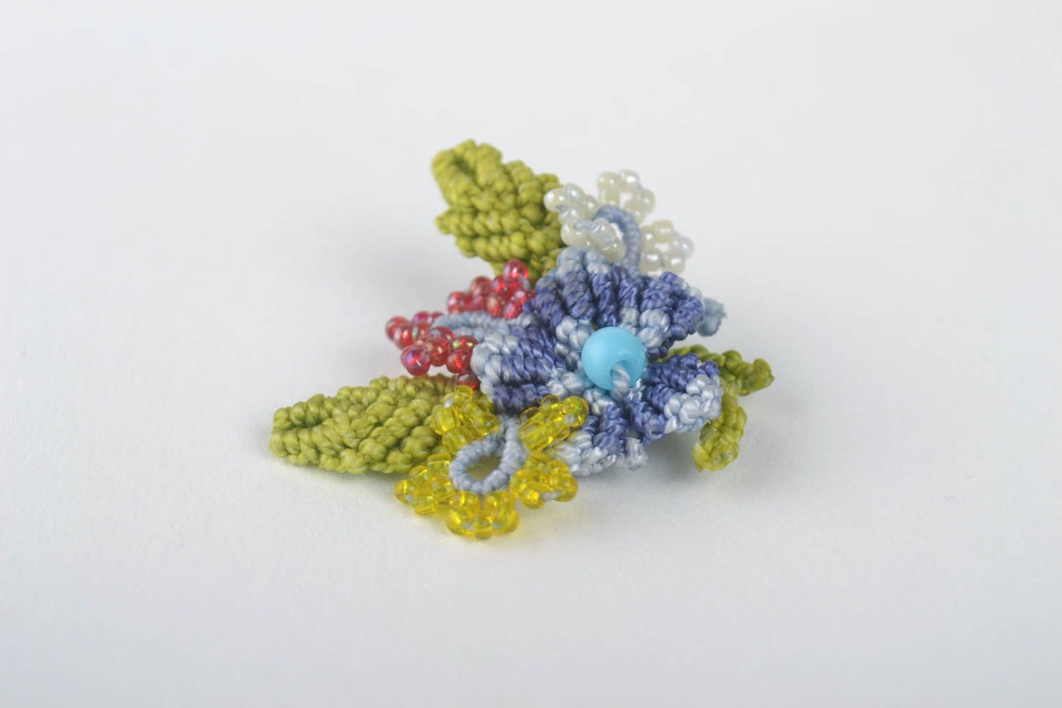 Beautiful handmade flower brooch jewelry brooch pin woven brooch gifts for her photo 3