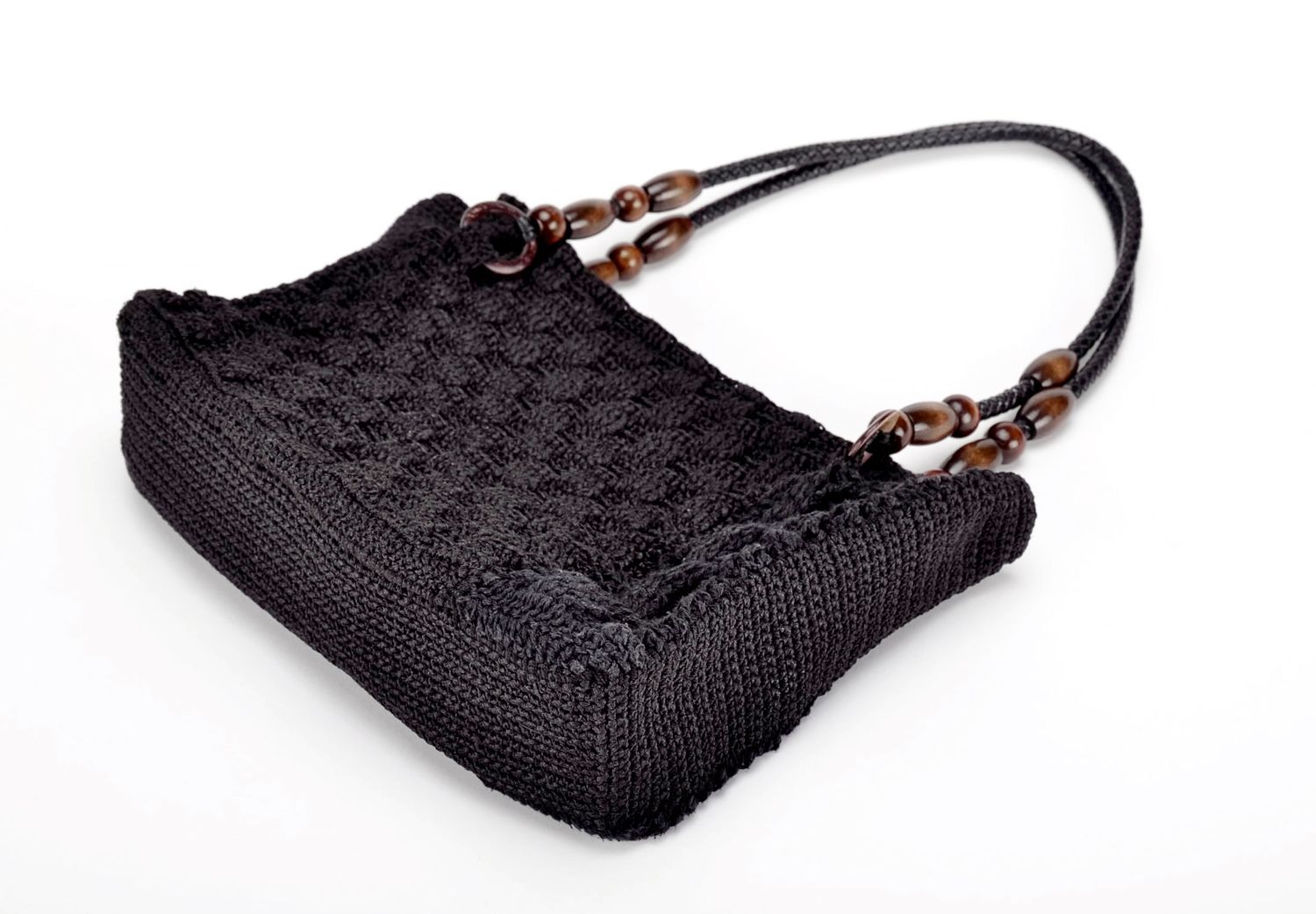 Handmade knitted purse photo 1