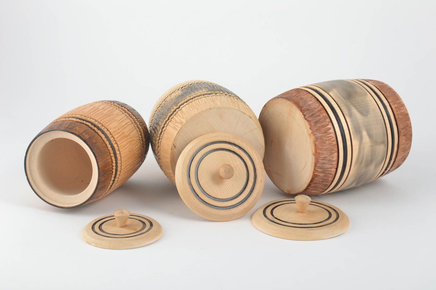 Deko aus Naturmaterialien Handmade Holz Weinfass originelles Geschenk  foto 4