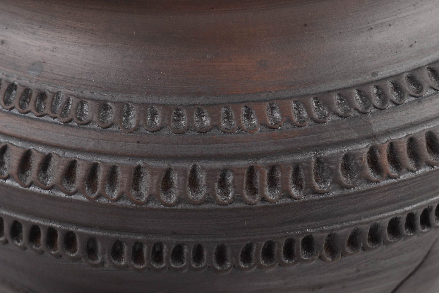 Joli pot en céramique 5 litres avec couvercle fait main de couleur marron photo 4