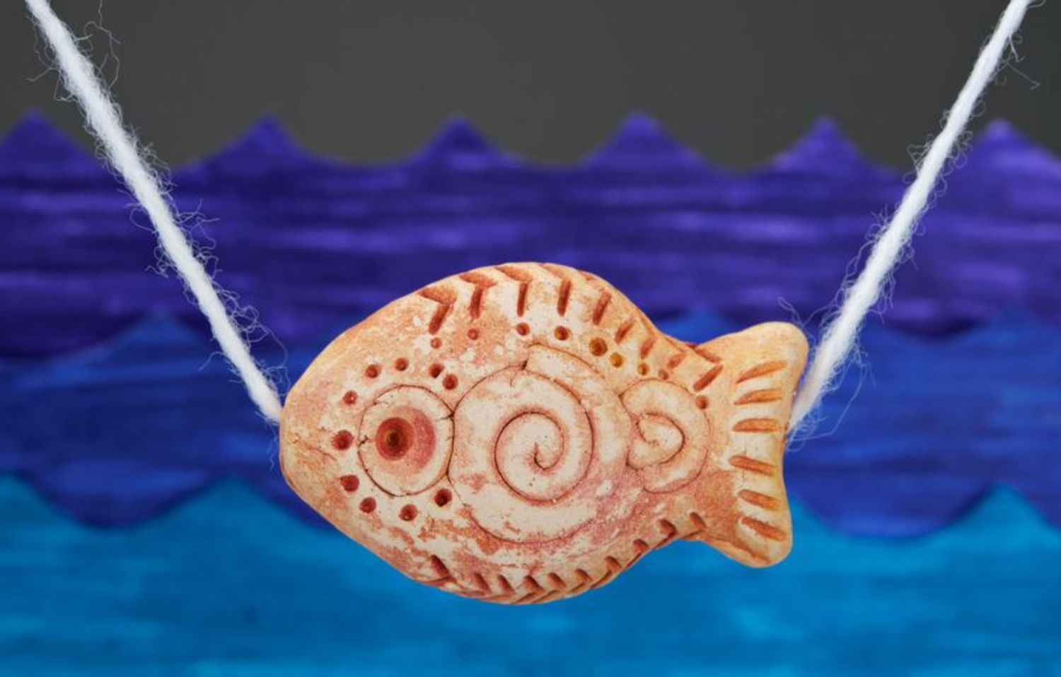 Ceramic pendant Fish photo 1