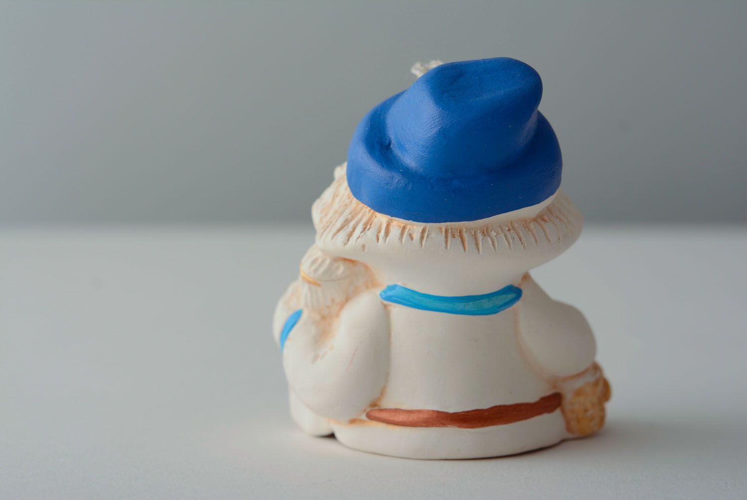 Ceramic bell in the shape of old man photo 4