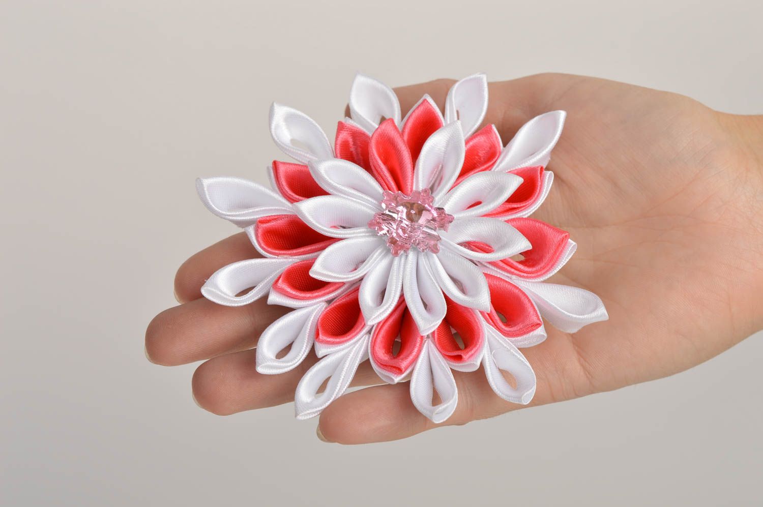 Beautiful handmade textile barrette flowers in hair flower hair clip ideas photo 2