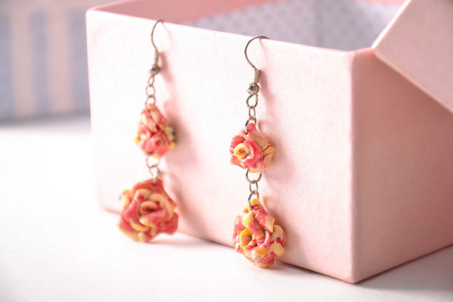 Long Earrings Made of Polymer Clay photo 3
