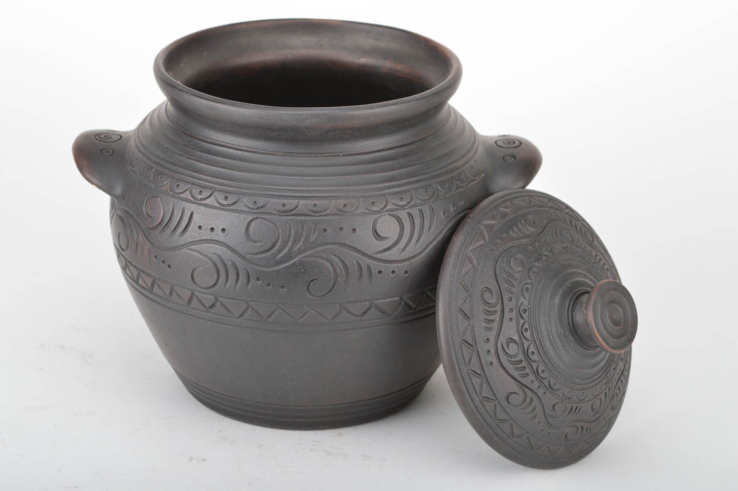 Pote de cerámica hecho a mano para cocer  al horno artículo de alfarería  foto 2